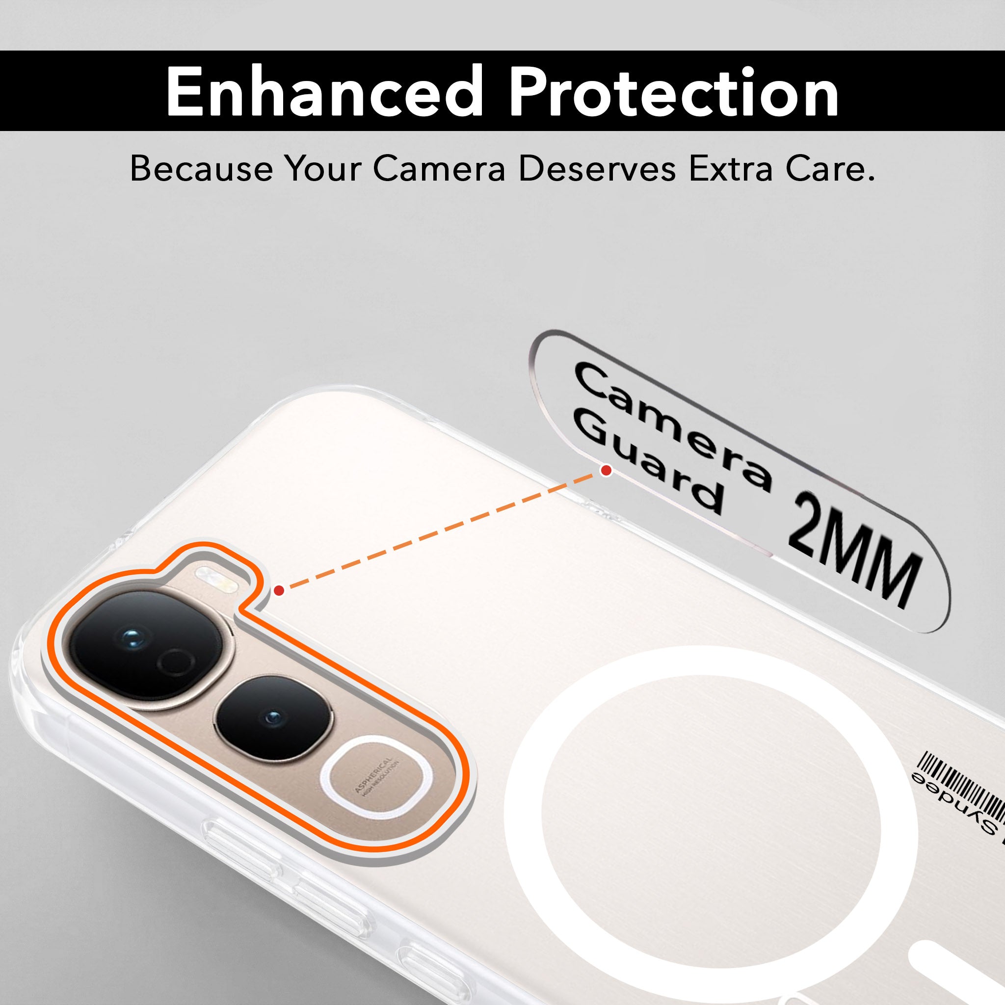For Vivo Y400 Pro Back Cover Case (Soft Touch | Camera Bump Protection | MagSafe Compatible | Matte Finish)