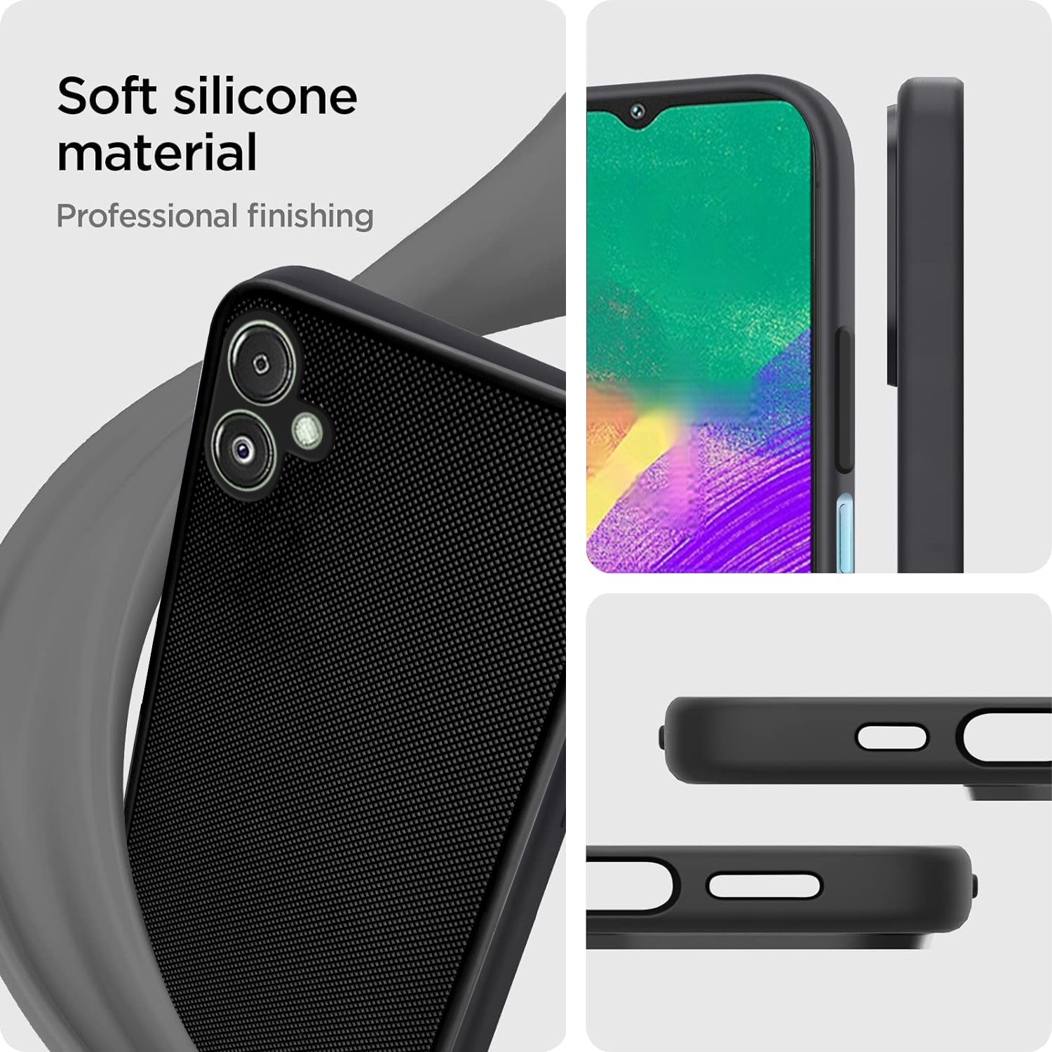For Samsung Galaxy F14 5G Back Cover Case (Textured Grip Design | Camera Protection | Slim and Light Weight | Soft Touch and Feel)