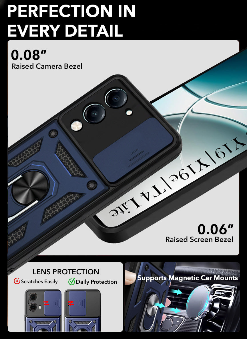 For Vivo Y19 | Vivo Y19e | Vivo T4 Lite Back Cover Case (Hybrid Dual Armor Polycarbonate)