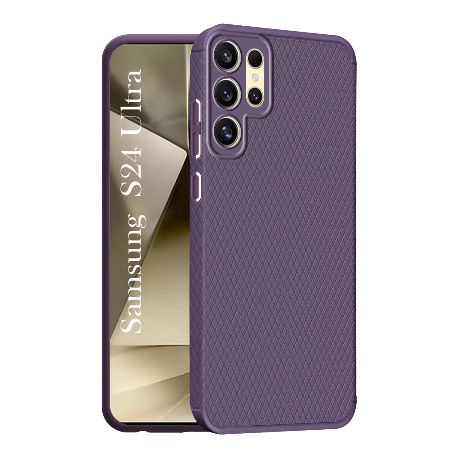 For Samsung Galaxy S24 Ultra Back Cover Case (Liquid Silicone | Side Grip | Camera Protection)