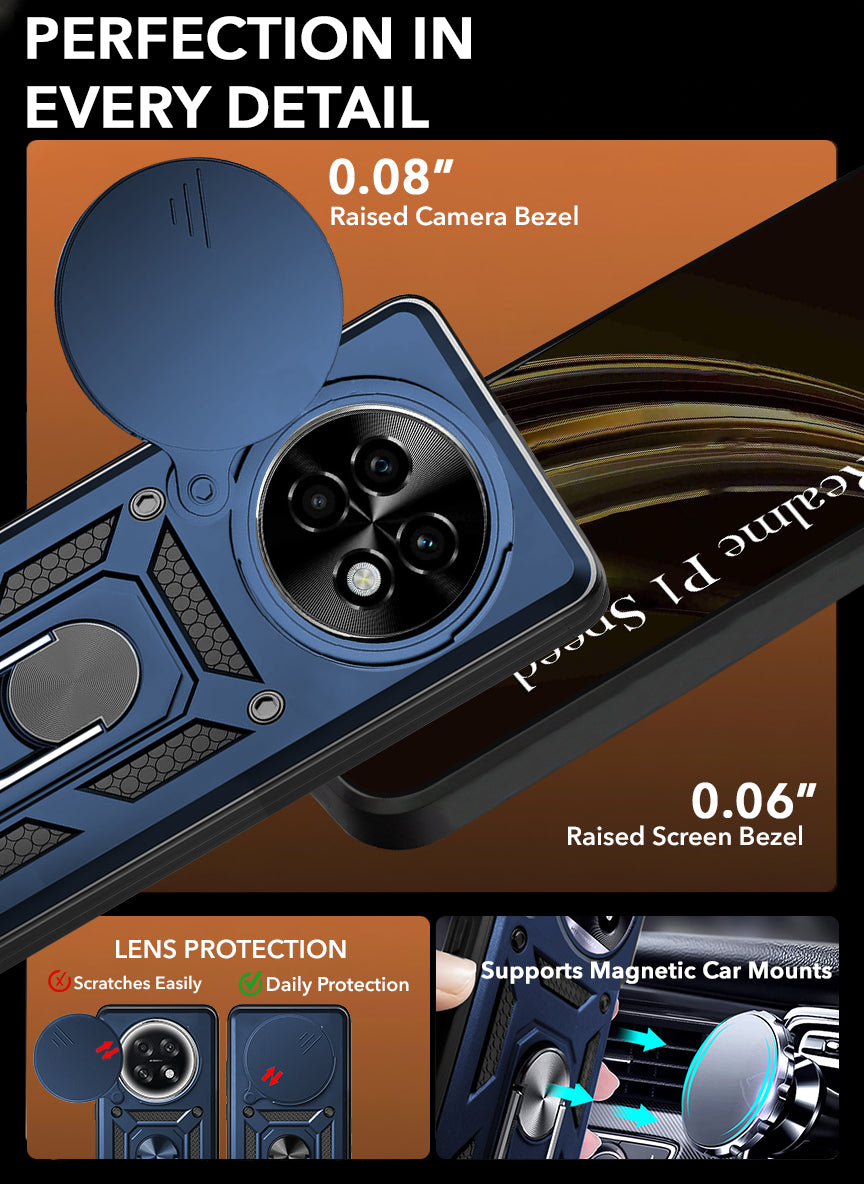For Realme P1 Speed  Back Cover Case (Hybrid Dual Armor Polycarbonate)