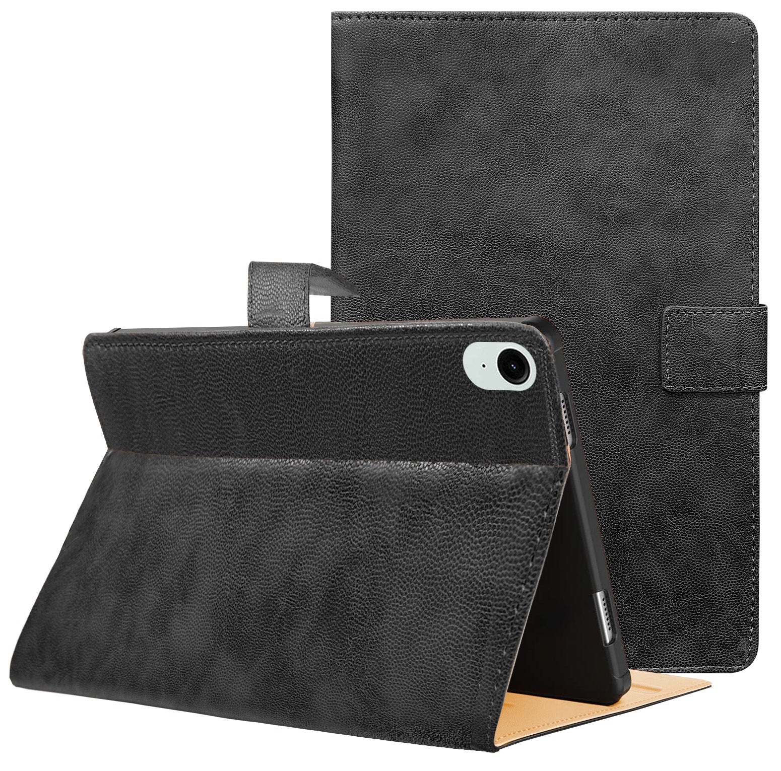 For Samsung Galaxy Tab S9 FE X510 Flip Cover Folio Cover (PU Leather | Multi-Angle Smart Stand | Card Storage Slots | Silicone Back Pouch)