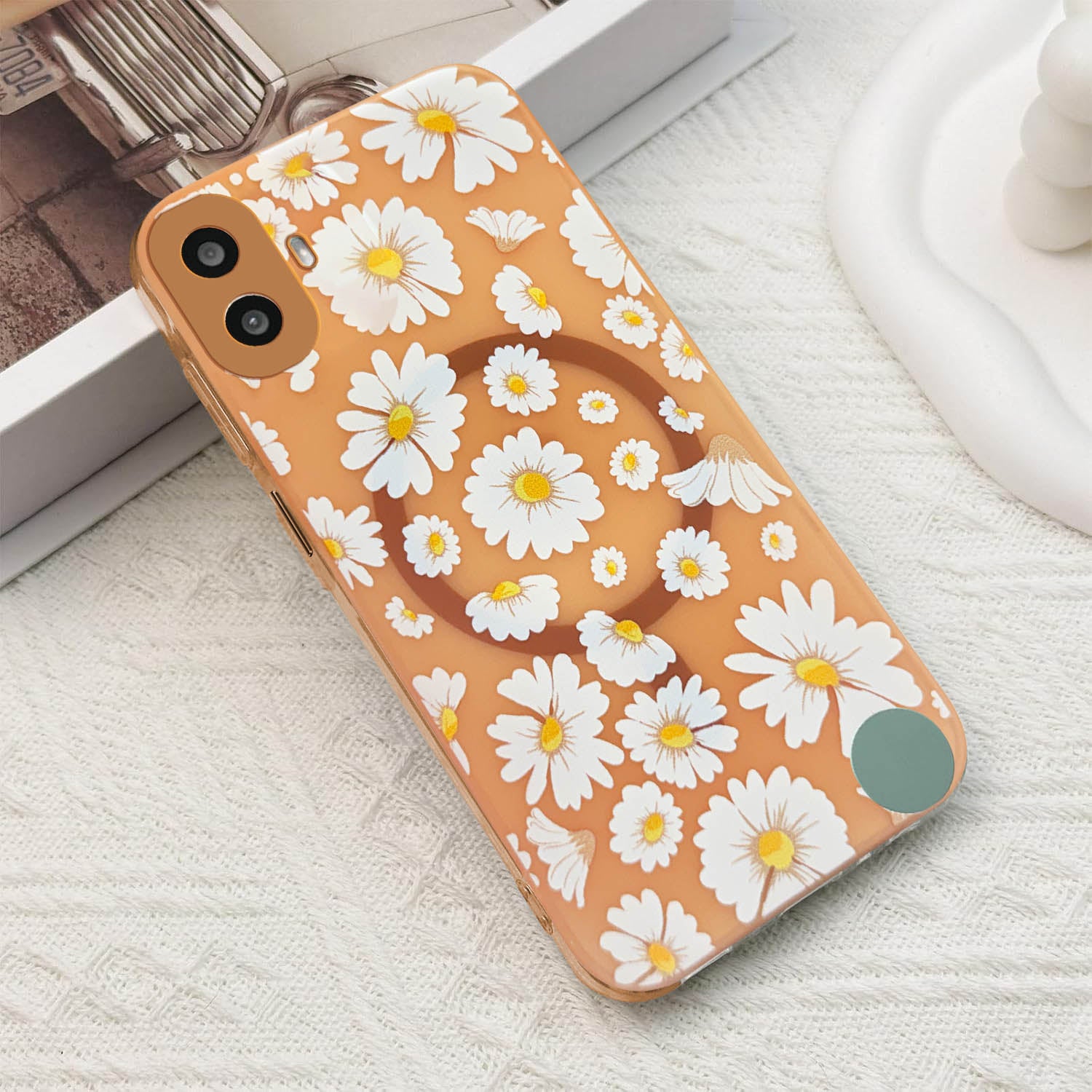 For Nothing CMF Phone 1 Back Cover Case (Cute Floral Design | Flower Print for Girls | MagSafe Compatible Wireless Charging)