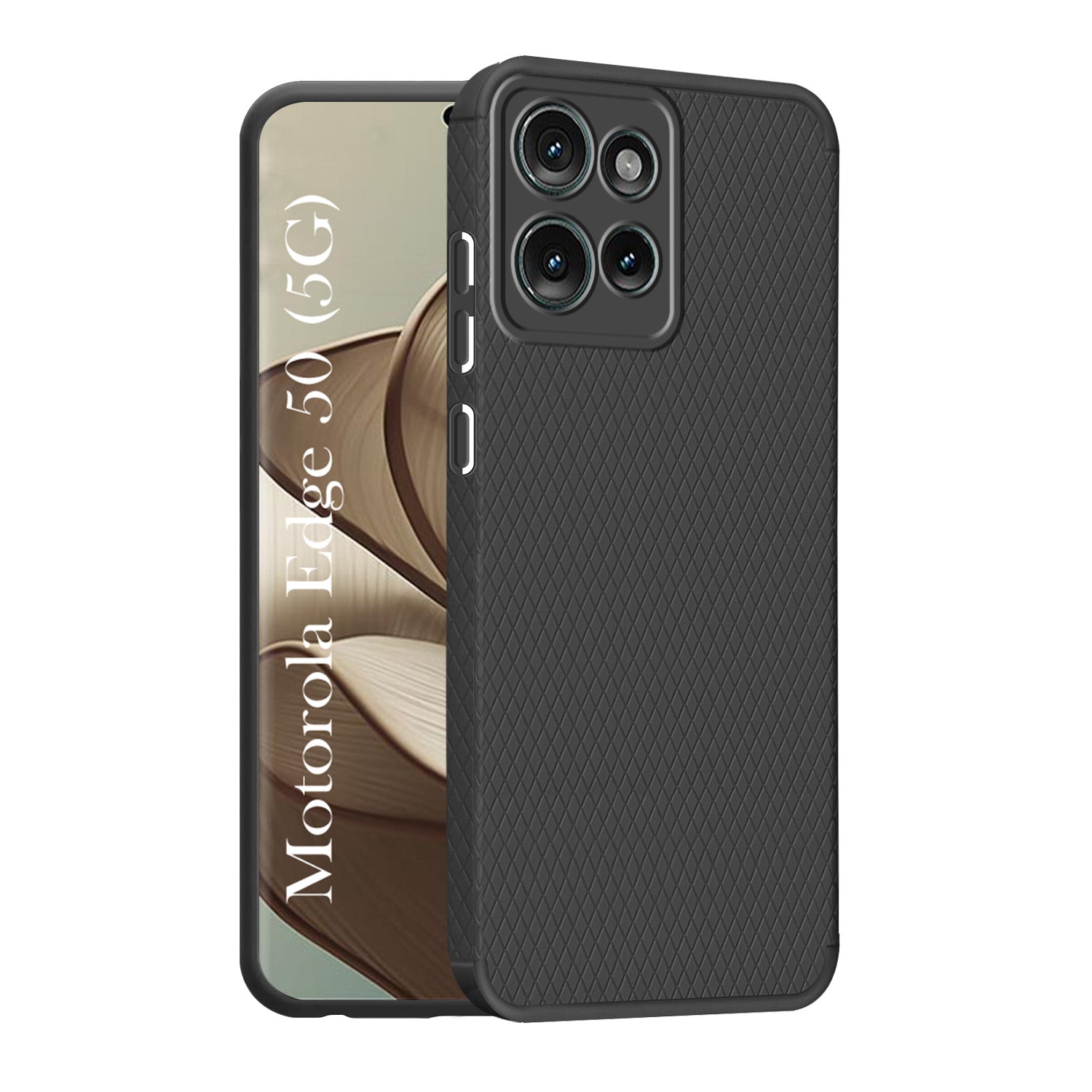 For Motorola Moto Edge 50 5G Back Cover Case (Liquid Silicone | Side Grip | Camera Protection)