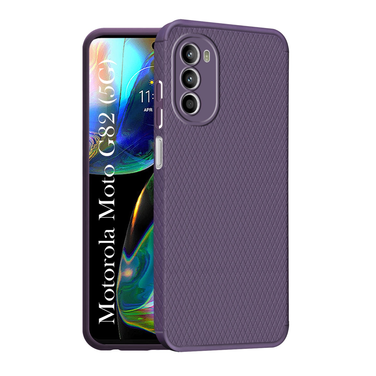 For Motorola Moto G82 5G Back Cover Case (Liquid Silicone | Side Grip | Camera Protection)