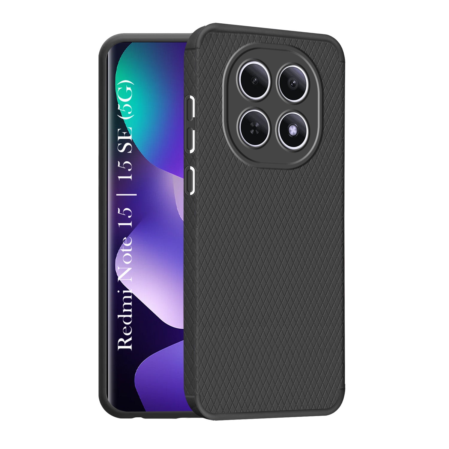 For Redmi note 15 | Redmi note 15 SE (5G) Back Cover Case Liquid Silicone (Camera Protection | Side Grip Texture | Soft and Flexible)