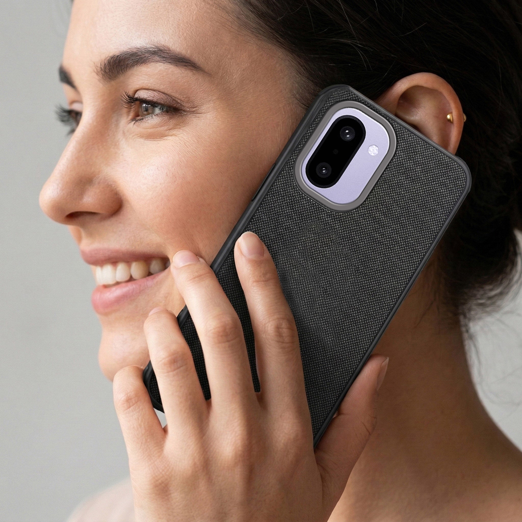 For OnePlus 15R Combo with Back Cover and 9H Tempered Glass (Textured Grip Design | Micro-Fiber Cloth Inside | Oleophobic Coating Screen Glass)