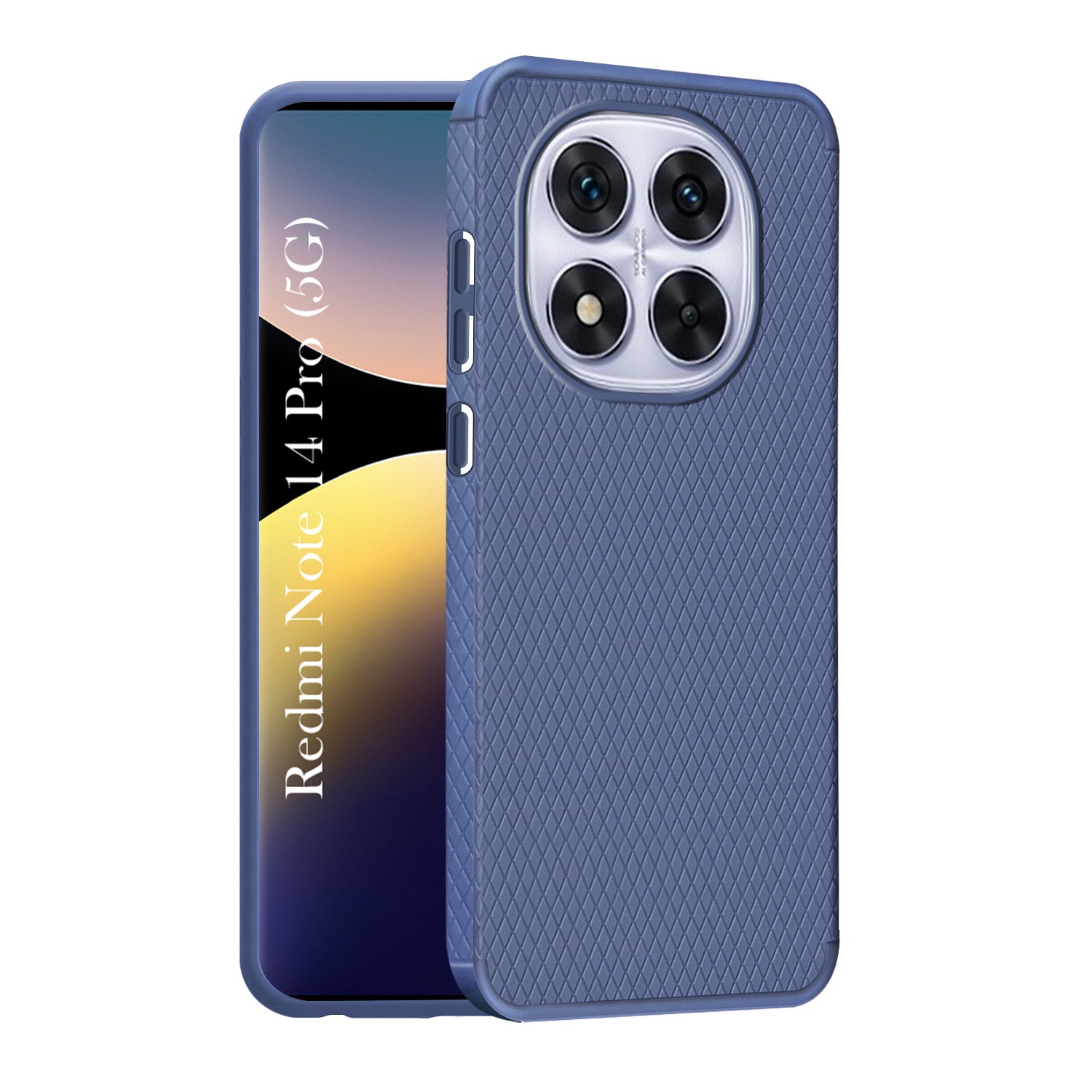 For Redmi Note 14 Pro Back Cover Case (Liquid Silicone | Side Grip | Camera Protection)