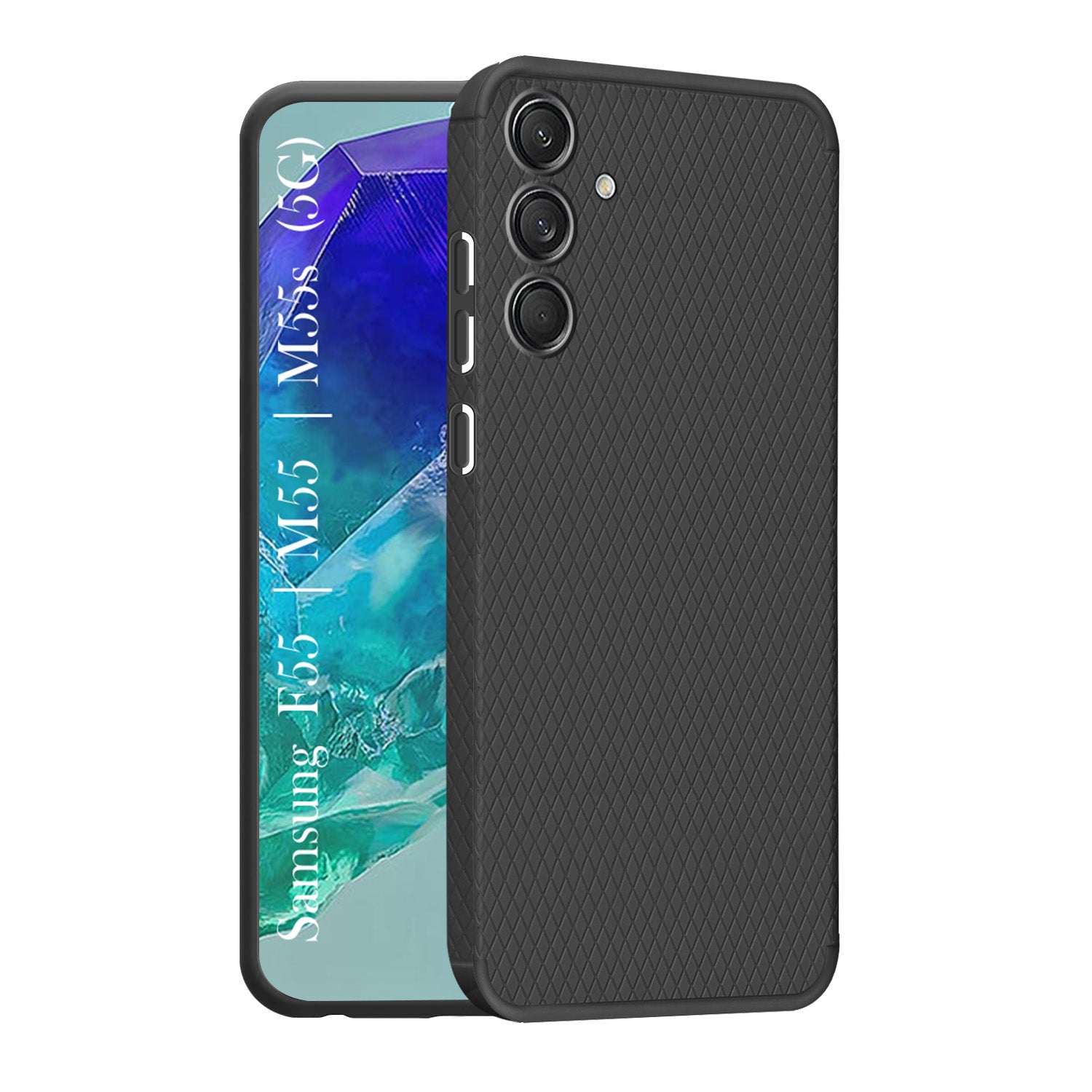 For Samsung Galaxy F55 5G | M55 5G | M55s Back Cover Case (Liquid Silicone | Side Grip | Camera Protection)