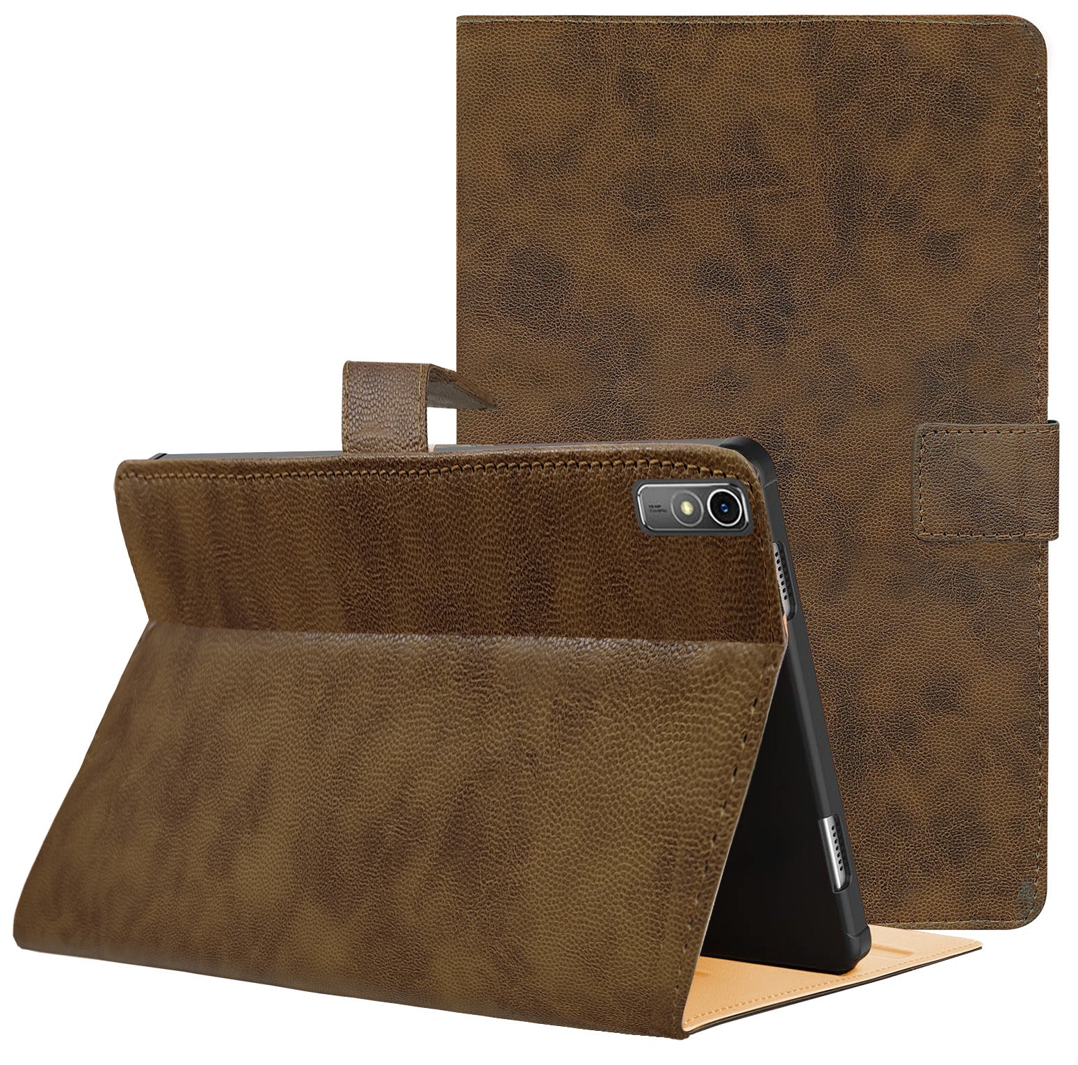 For Lenovo Tab P11 Gen 2 11.5 Inch (X350XU) Flip Cover Folio Cover (PU Leather | Multi-Angle Smart Stand | Card Storage Slots | Silicone Back Pouch)