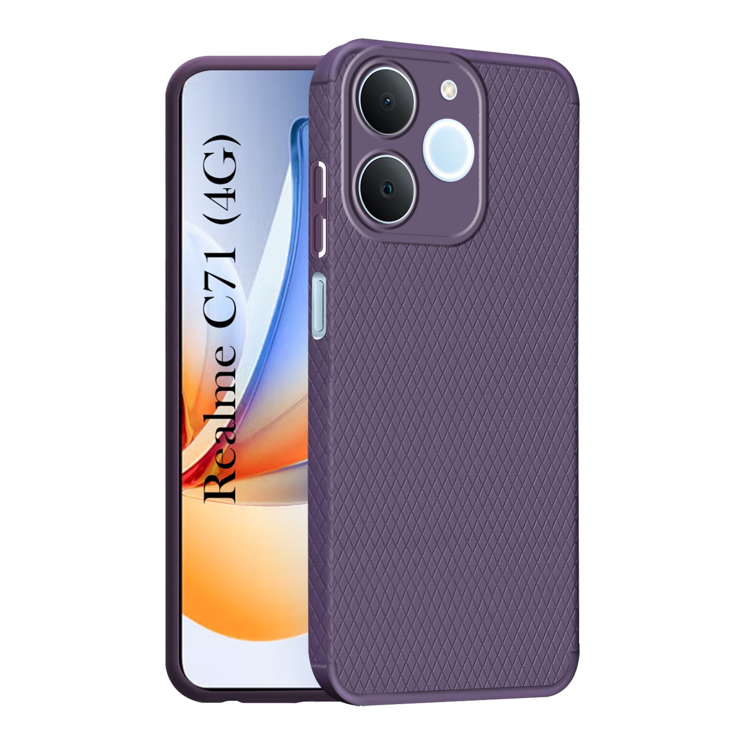 For Realme C71 Back Cover Case Liquid Silicone (Camera Protection | Side Grip Texture | Soft and Flexible)