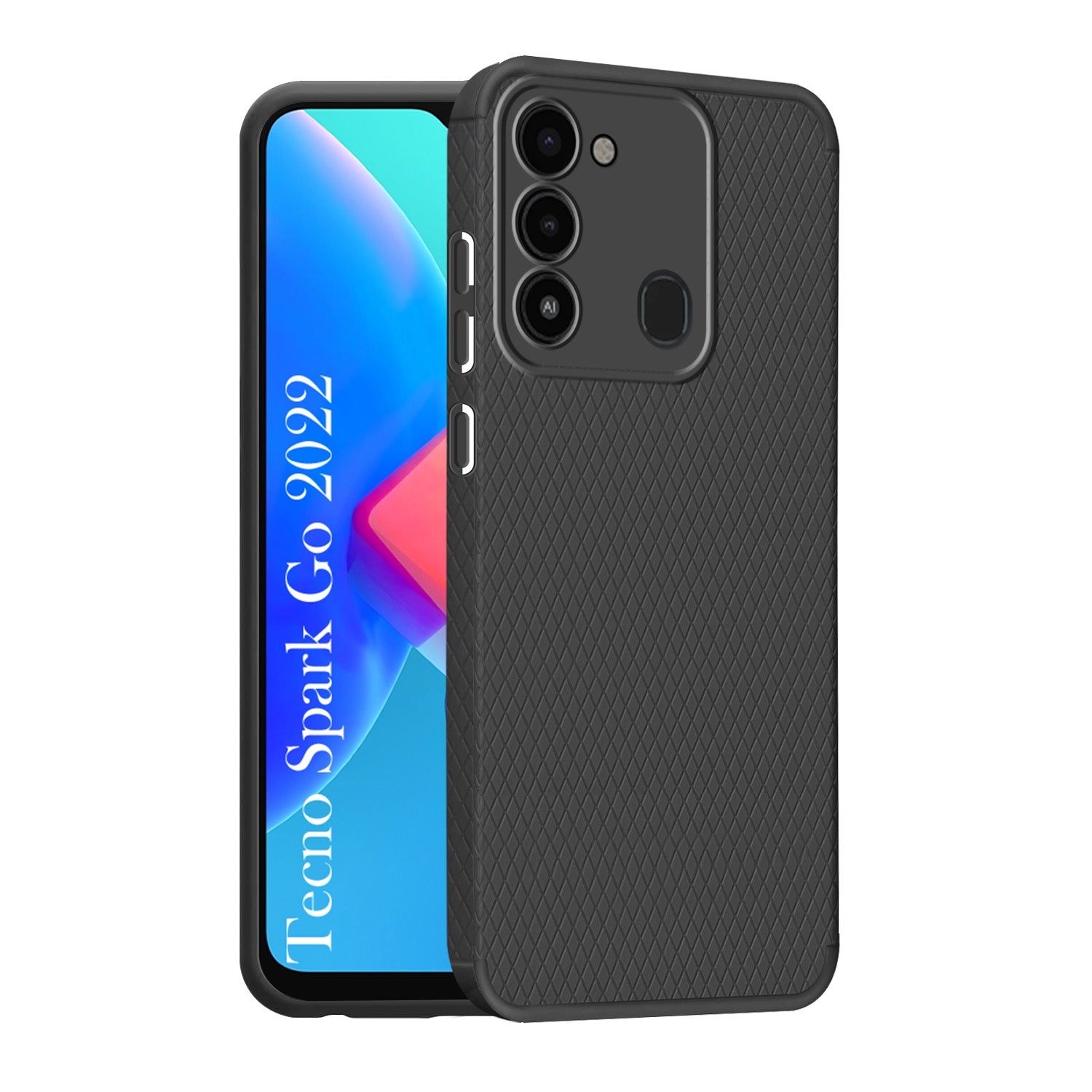 For Tecno Spark Go 2022 Back Cover Case (Liquid Silicone | Side Grip | Camera Protection)