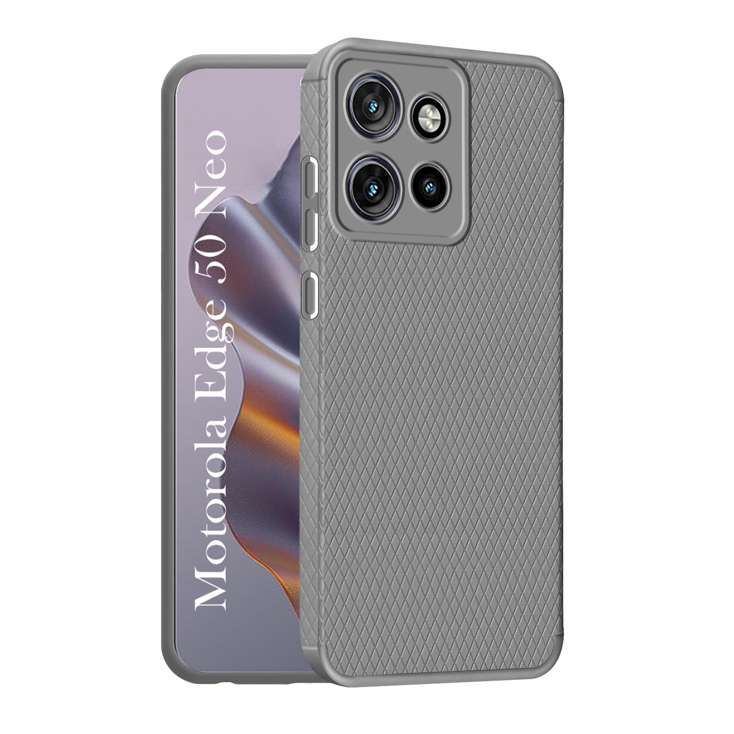 For Motorola Moto Edge 50 Neo Back Cover Case (Liquid Silicone | Side Grip | Camera Protection)