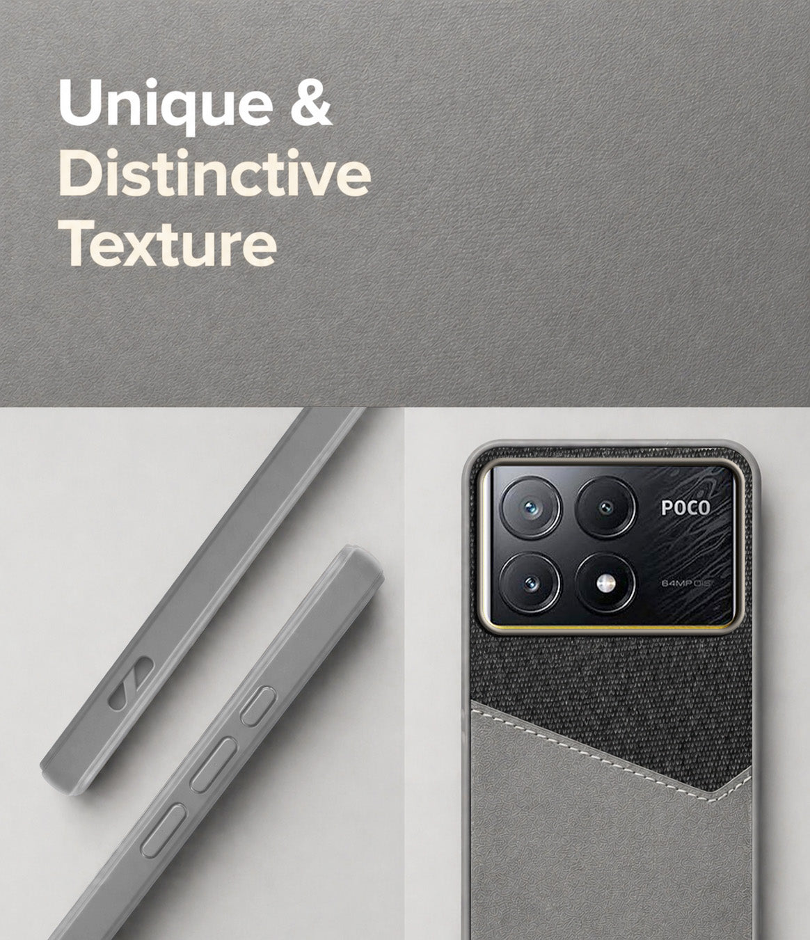 For Poco X6 Pro 5G Back Cover Case (Dual PU Leather Stitch | Professional Minimalist | Soft and Flexible)