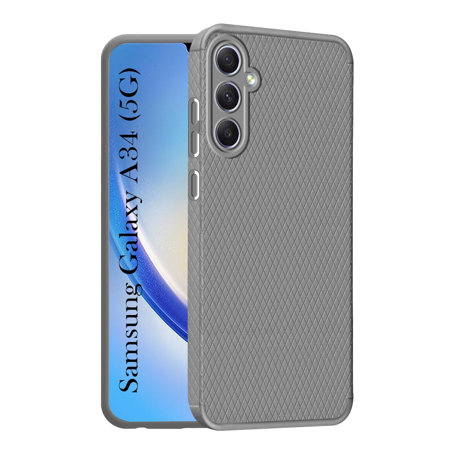 For Samsung Galaxy A34 5G Back Cover Case (Liquid Silicone | Side Grip | Camera Protection)