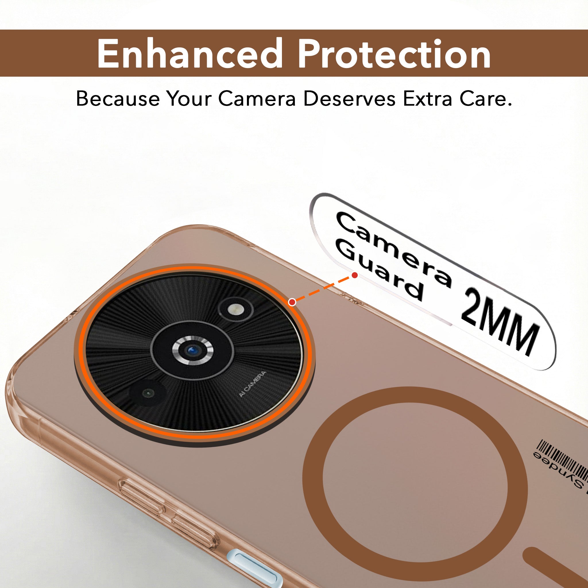 For Xiaomi Poco C61 Back Cover Case (Soft Touch | Camera Bump Protection | MagSafe Compatible | Matte Finish)