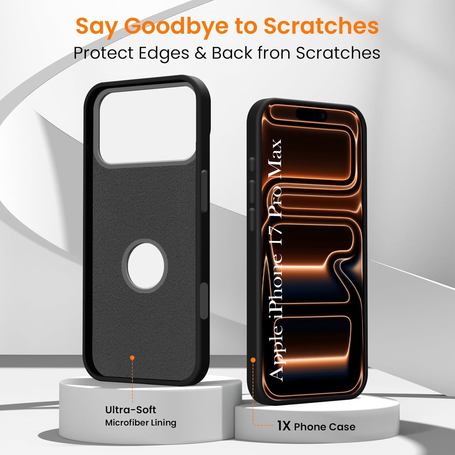 For Apple iPhone 17 Pro Max Back Cover Case Rubberised (Textured Grip Design | Micro-Fiber Cloth Inside | Slim and Light Weight | Soft Touch and Feel)