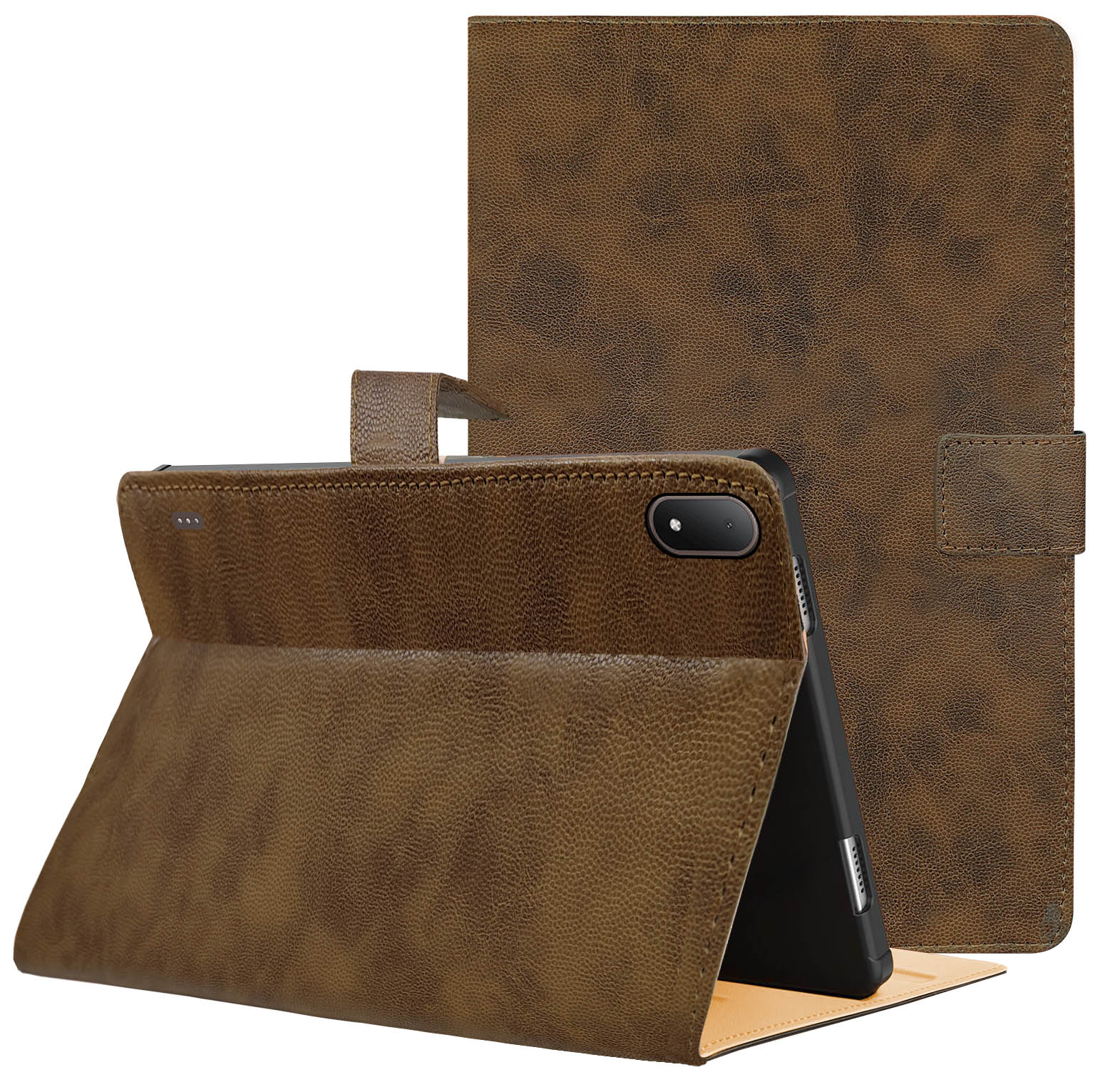 For OnePlus Pad 4 13.2 Inch OPD 2514 Flip Cover Folio Cover (PU Leather | Multi-Angle Smart Stand | Card Storage Slots | Silicone Back Pouch)