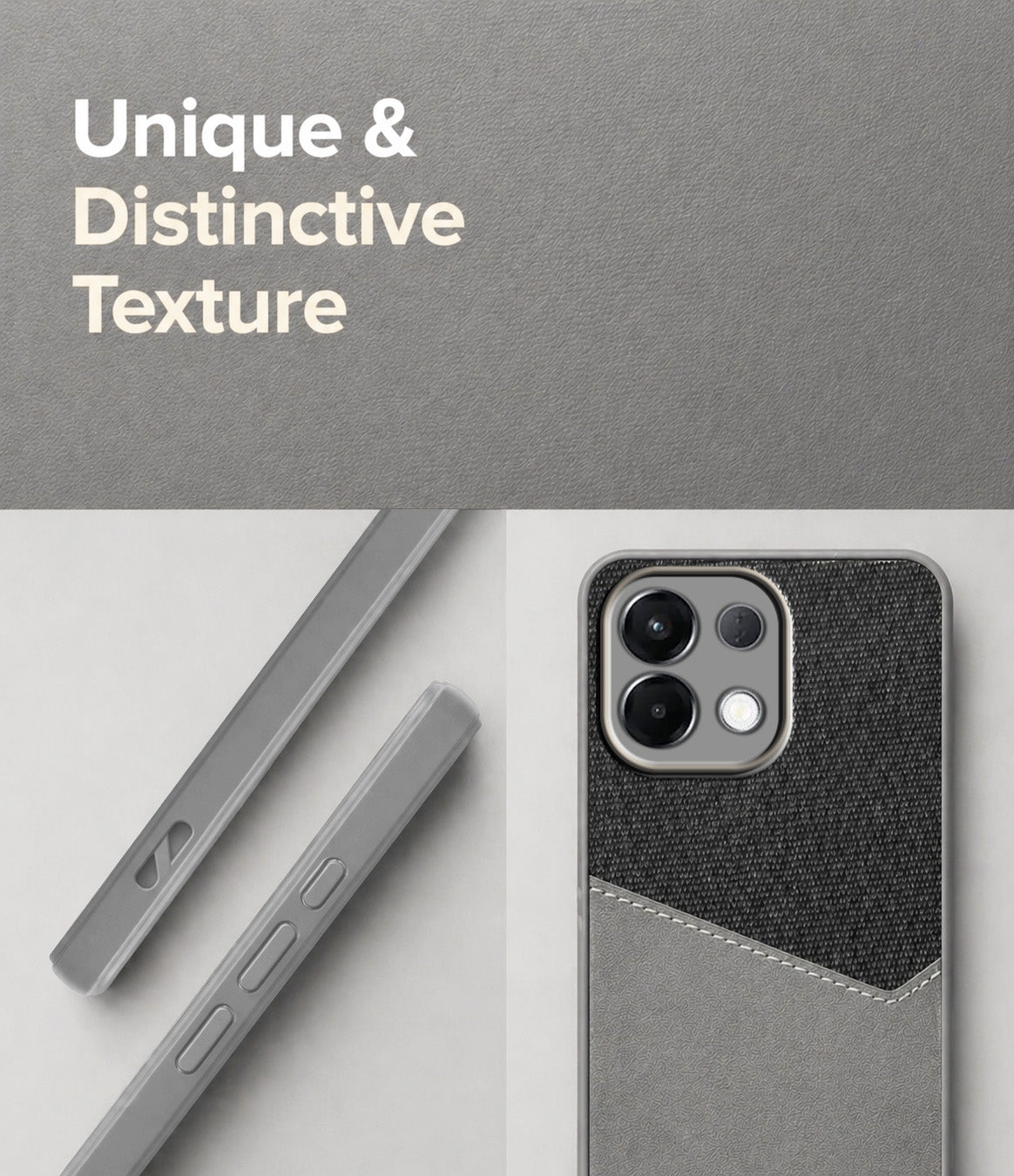 For Oppo K13 Back Cover Case (Dual PU Leather Stitch | Professional Minimalist | Soft and Flexible)
