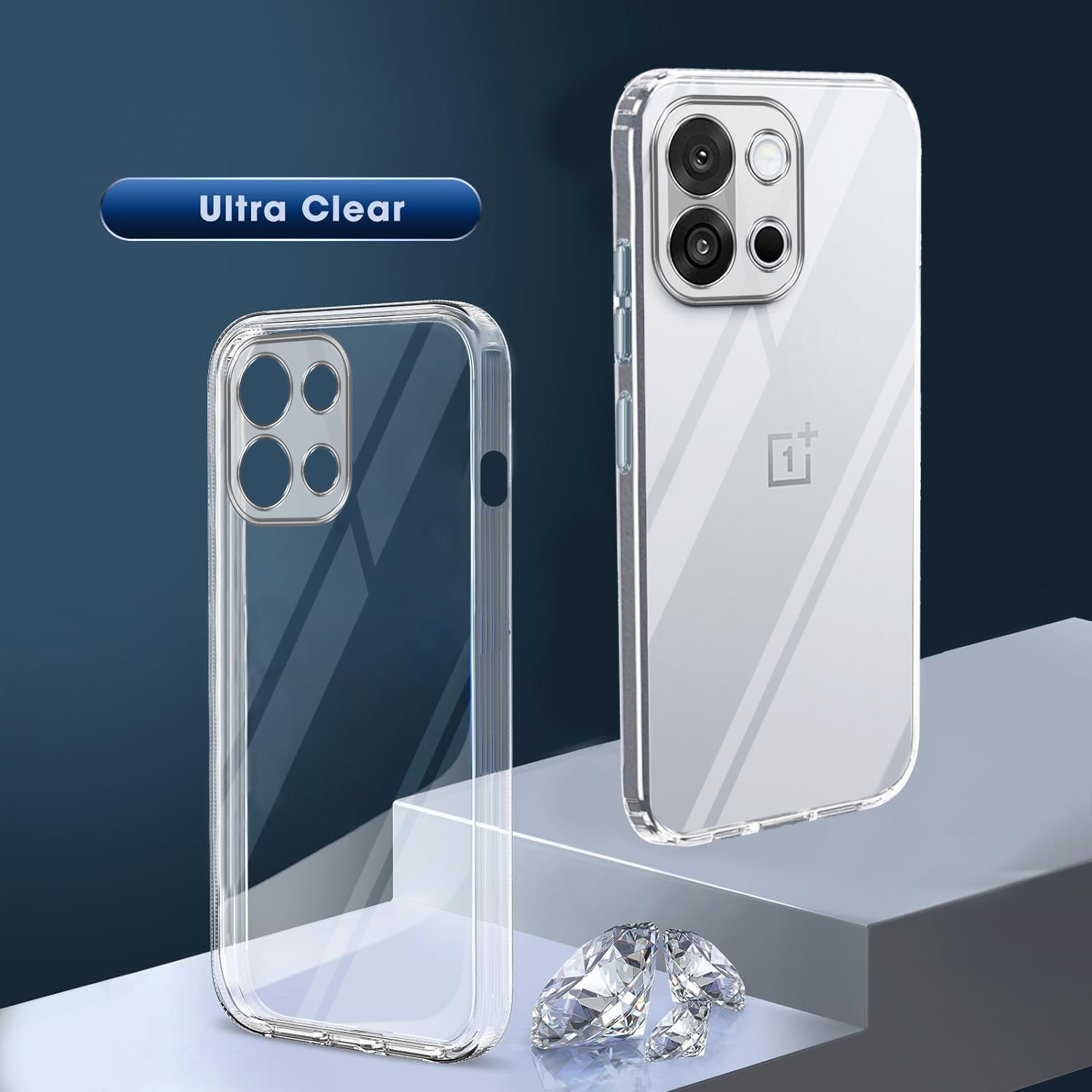 For OnePlus 13S Back Cover (Silicone Clear Shockproof Case with Camera Protection | Soft and Flexible | Transparent)