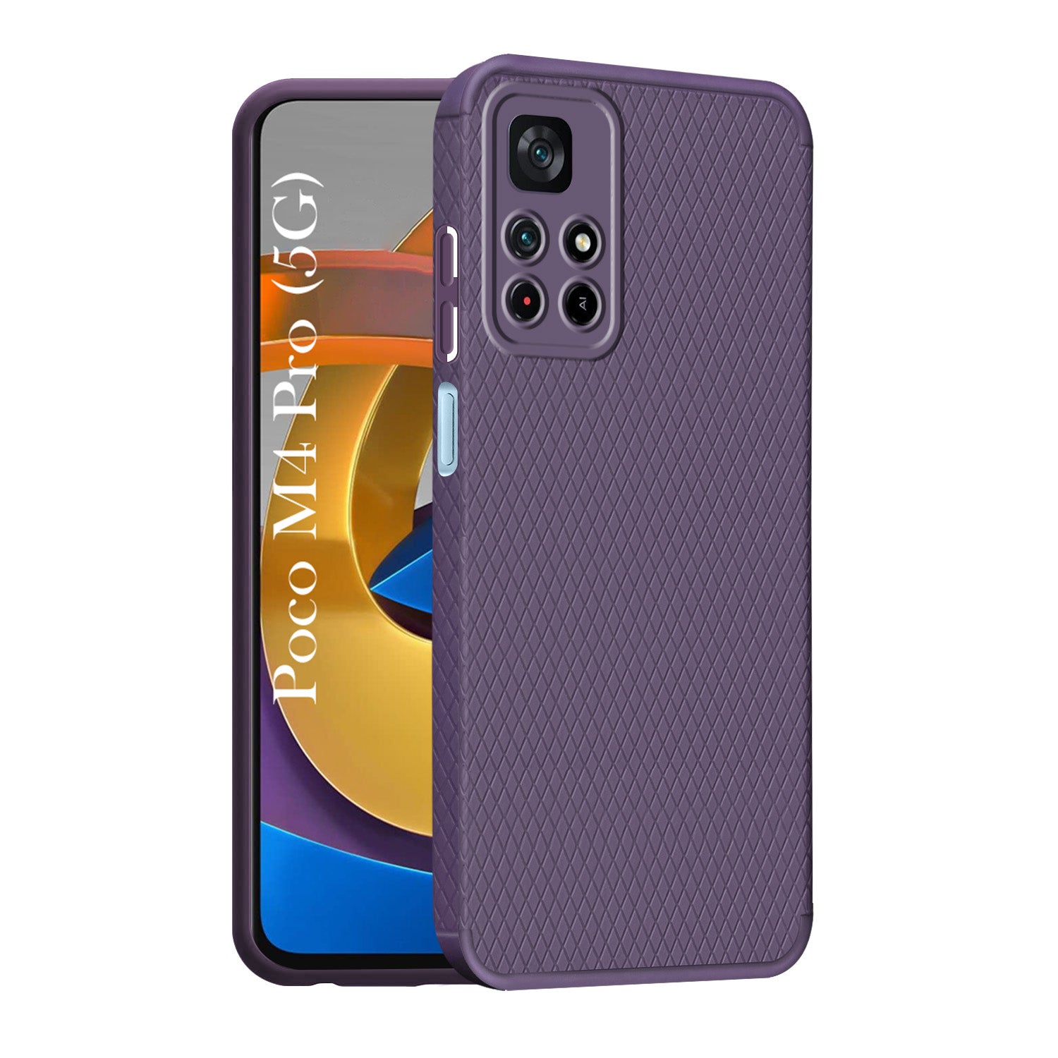 For Poco M4 Pro 5G Back Cover Case Liquid Silicone (Camera Protection | Side Grip Texture | Soft and Flexible)