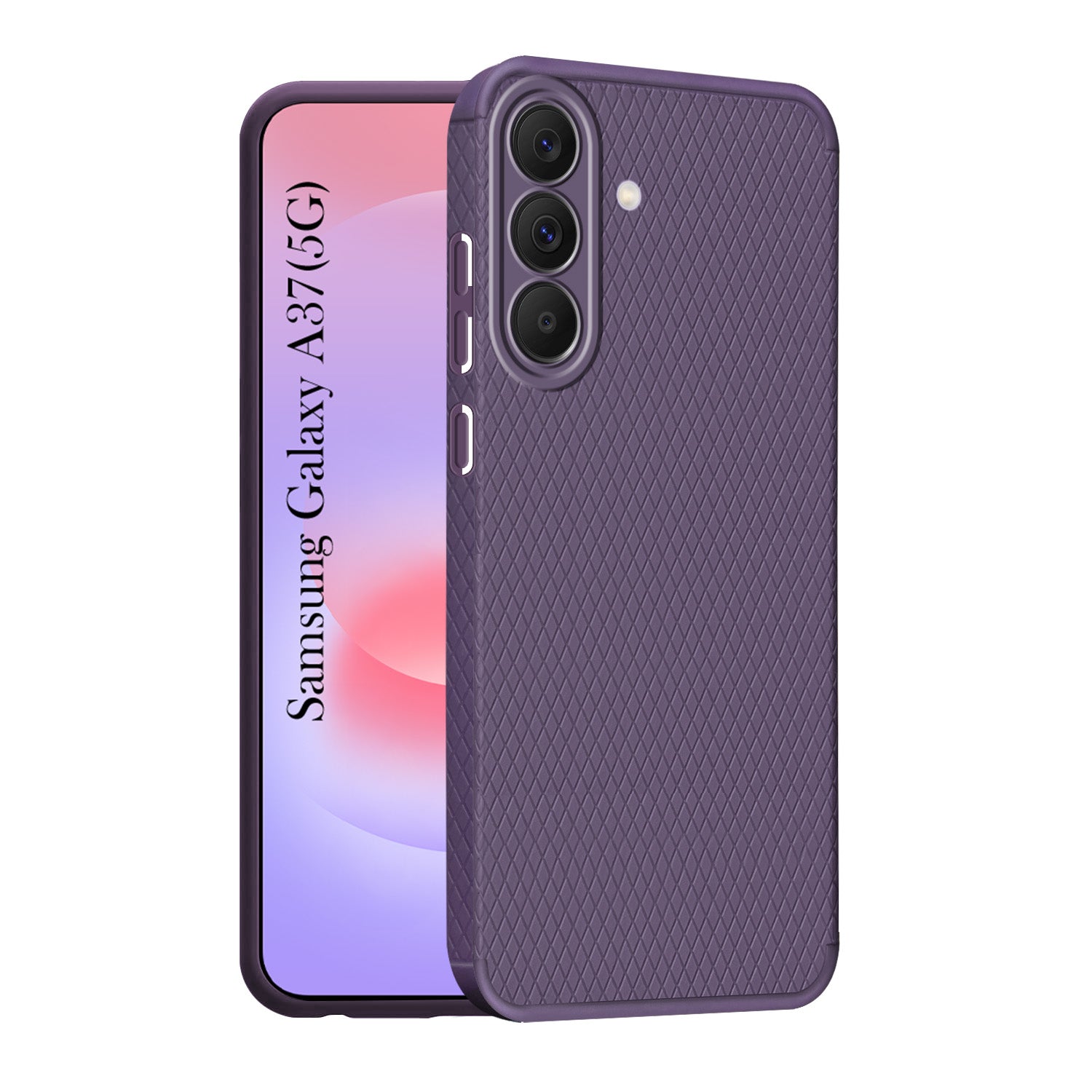 For Samsung Galaxy A37 5G Back Cover Case Liquid Silicone (Camera Protection | Side Grip Texture | Soft and Flexible)