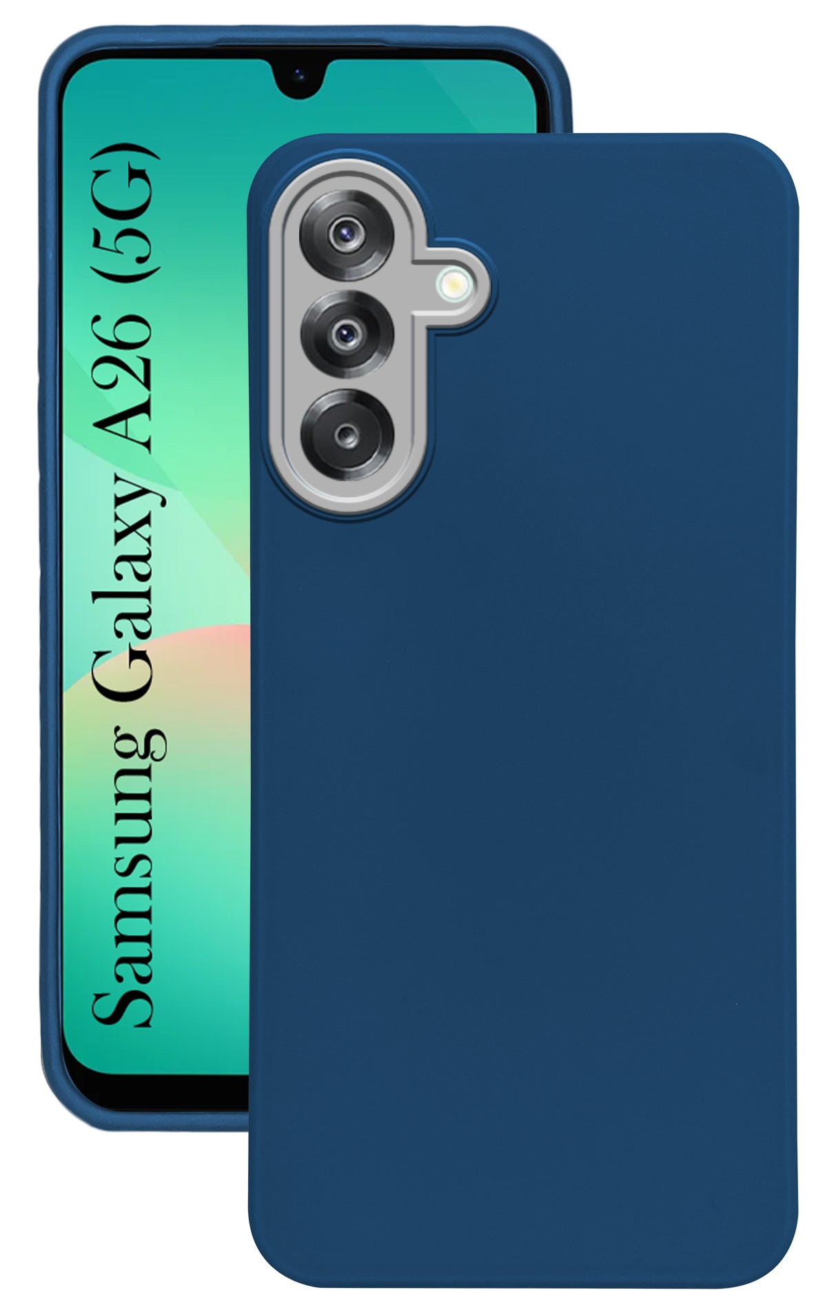 For Samsung Galaxy A26 5G Back Cover Case Matte Silicone (Dual Colour |Full Camera Protection | Sleek and Professional)