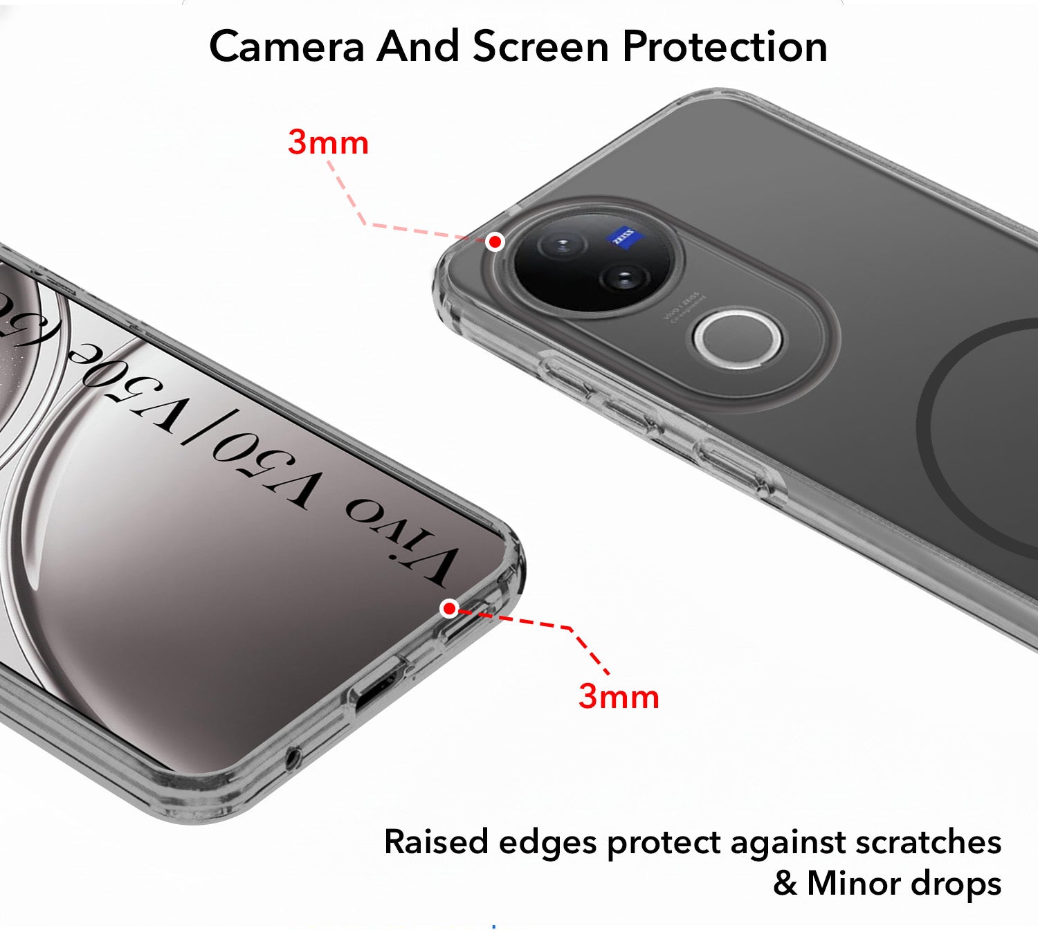For Vivo V50 | Vivo V50e Back Cover Case Silicone (Slim Paper Thin | Camera Protection Bump | Minimalist Professional | Soft Flexible)