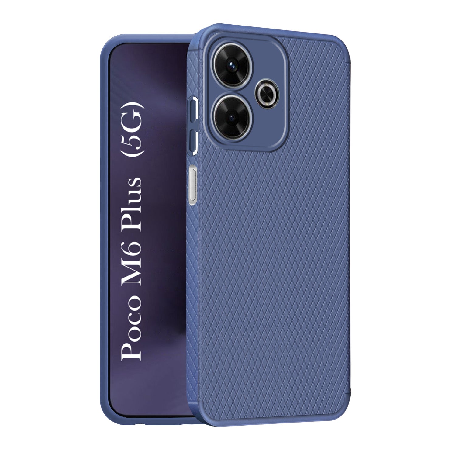 For Poco M6 Plus 5G Back Cover Case (Liquid Silicone | Side Grip | Camera Protection)