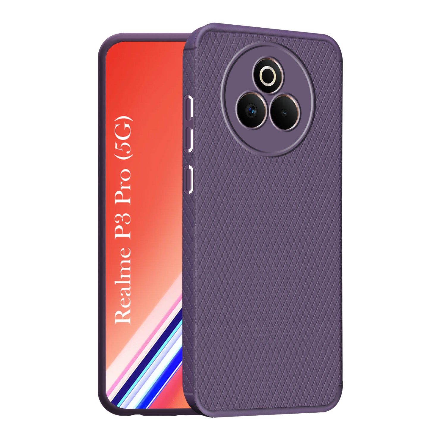 For Realme P3 Pro  Back Cover Case (Liquid Silicone | Side Grip | Camera Protection)