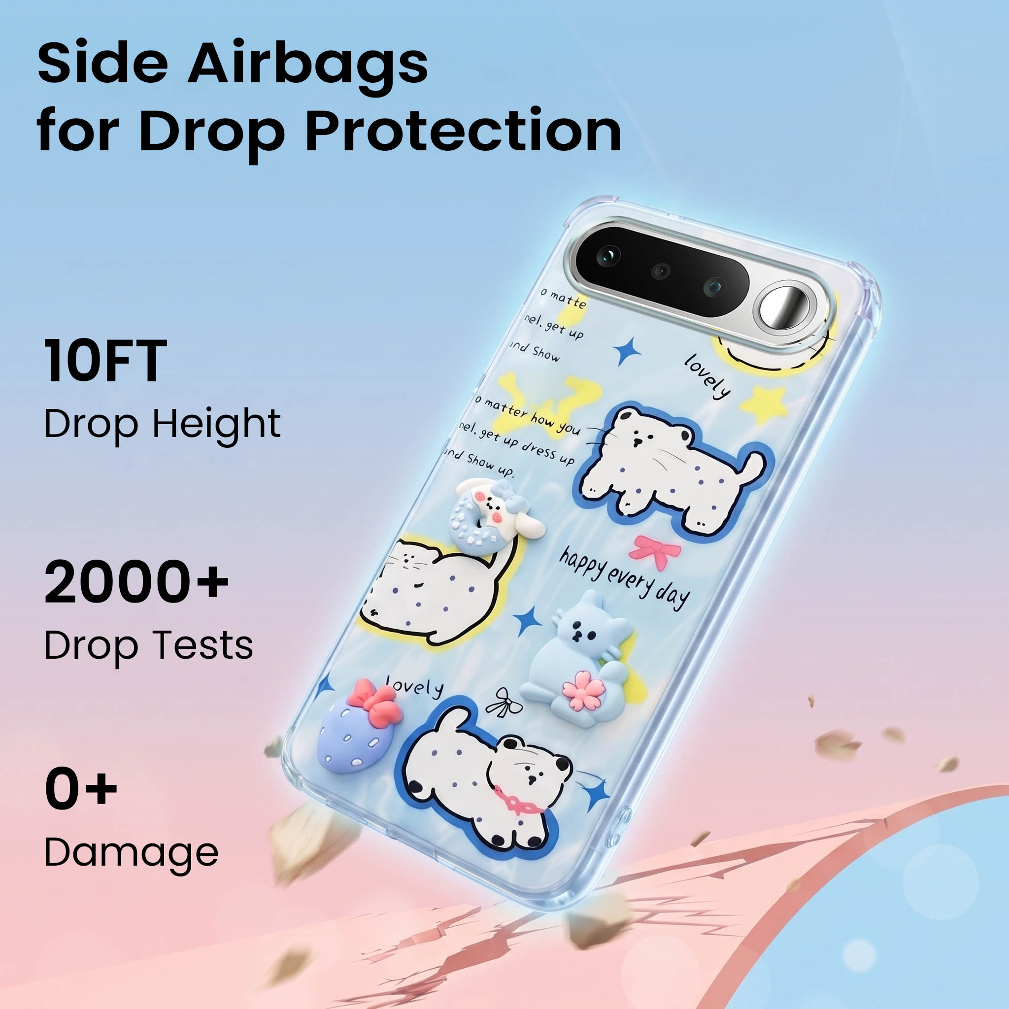 For Realme 16 Back Cover Case (3D Cute Cartoons | Hard Back Side Soft | Matte Premium Finish | HD Printing)