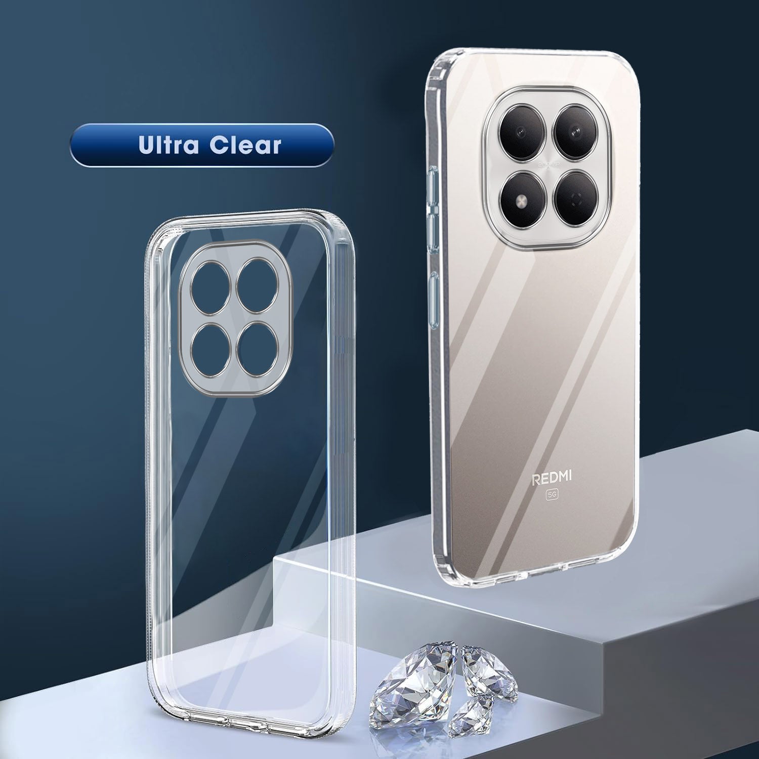 For Xiaomi Redmi Note 15 Pro 5G Back Cover Case Silicone (Clear Shockproof Case with Camera Protection | Soft and Flexible | Transparent)