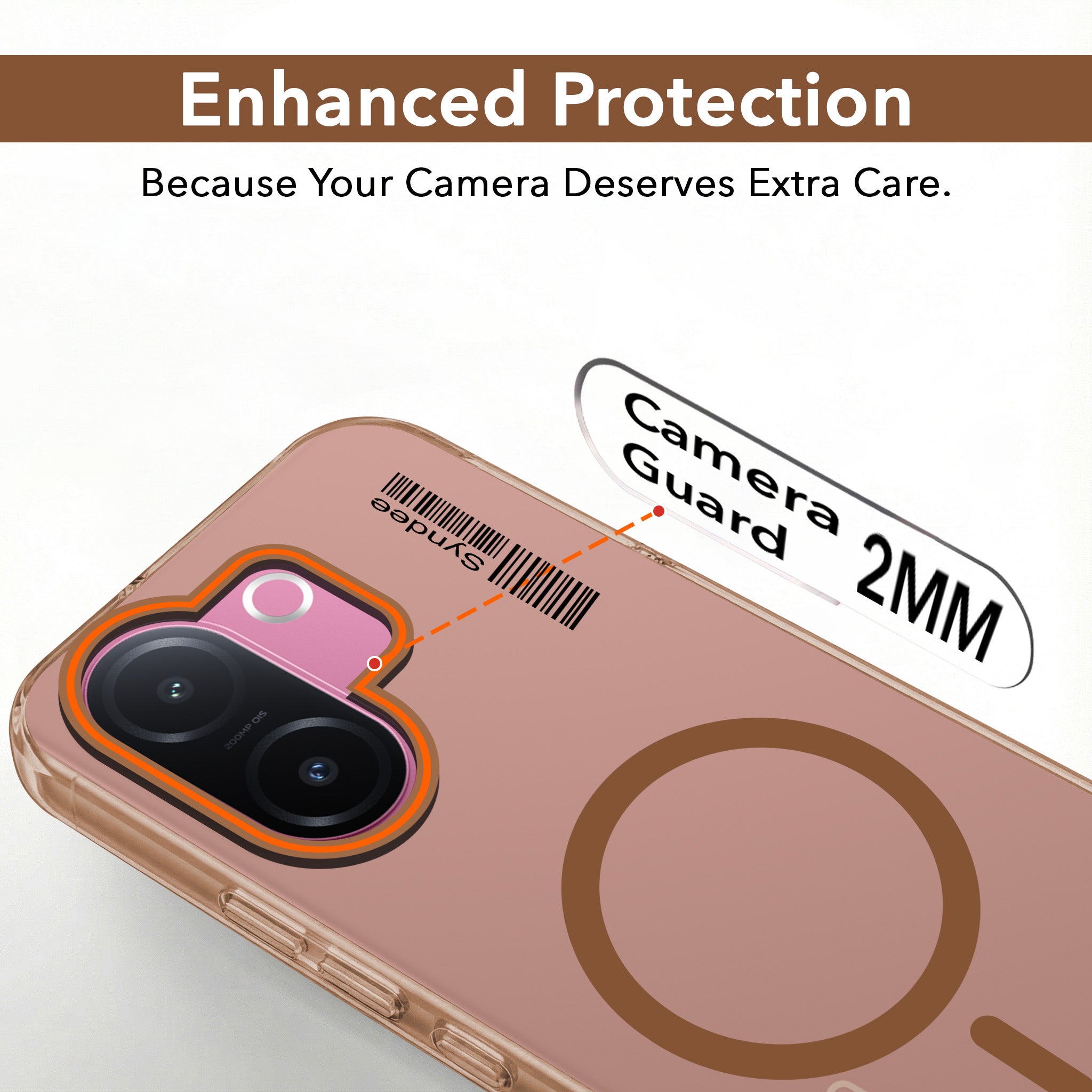 For Vivo V60e Back Cover Case (Soft Touch | Camera Bump Protection | MagSafe Compatible | Matte Finish)