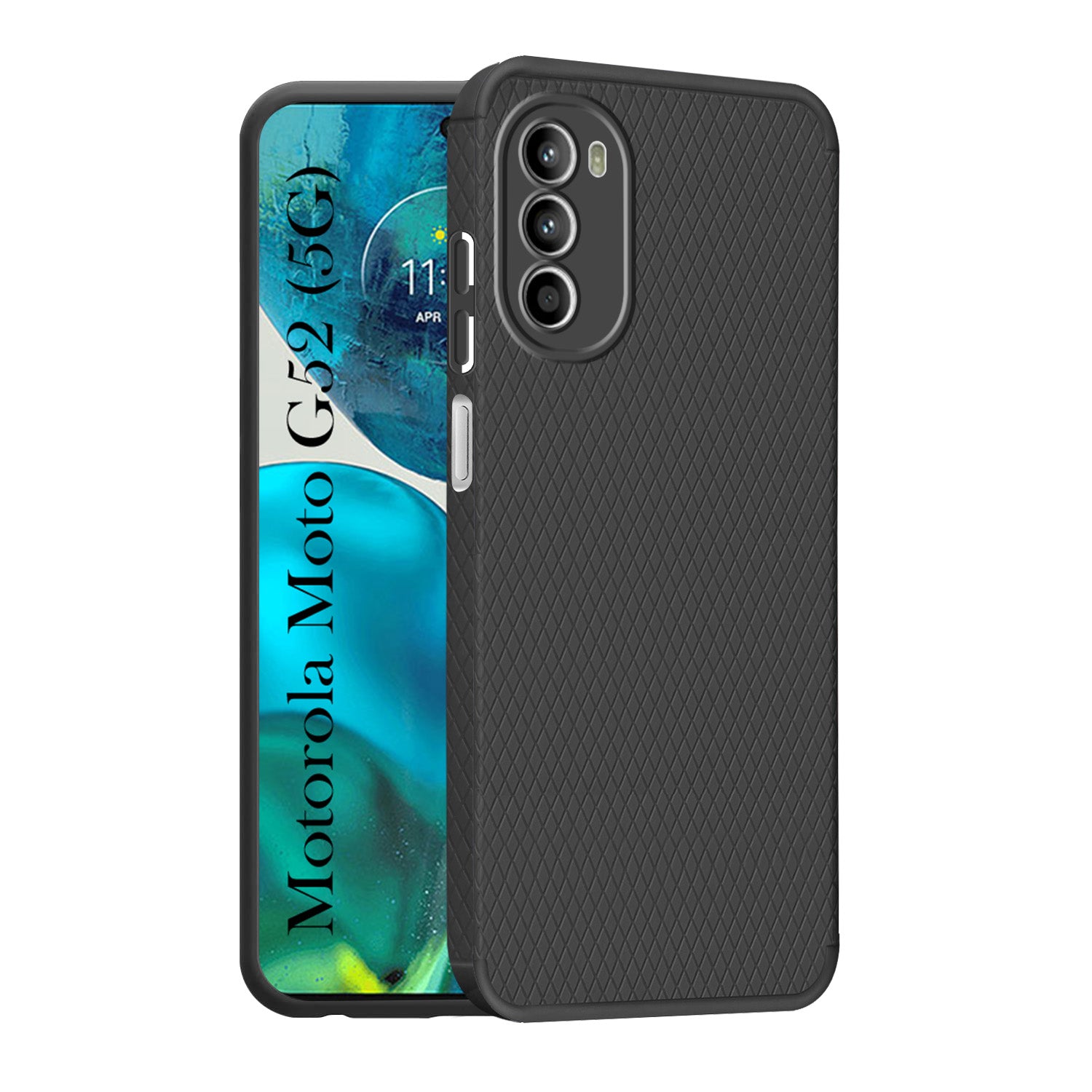 For Motorola Moto G52 5G Back Cover Case (Liquid Silicone | Side Grip | Camera Protection)