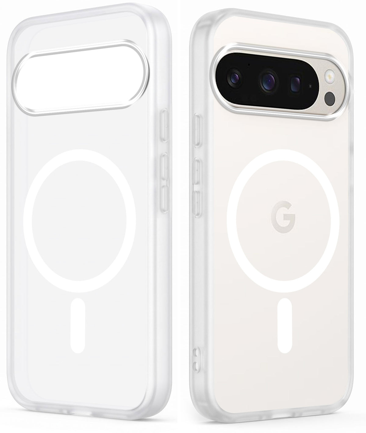 For Google Pixel 9 Pro Matte Finish Back Case Cover (MagSafe Compatible | Translucent Soft Touch | Slim and Unbreakable)