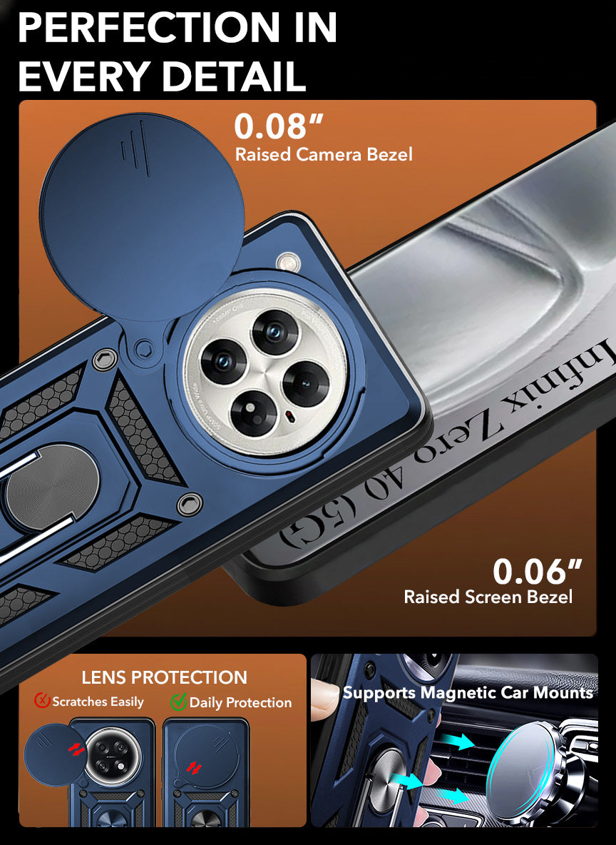 For Infinix Zero 40 5G Back Cover Case (Hybrid Dual Armor Polycarbonate)