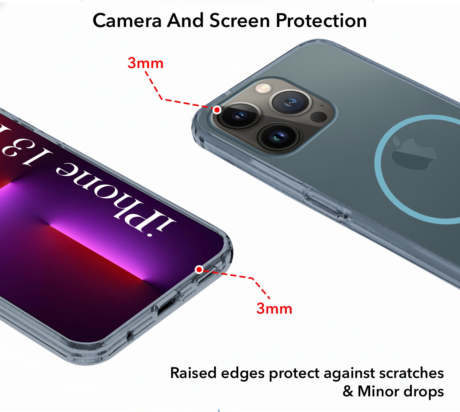 For Apple iPhone 13 Pro Back Cover Case Silicone (Slim Paper Thin | Camera Protection Bump | Minimalist Professional | Soft Flexible)