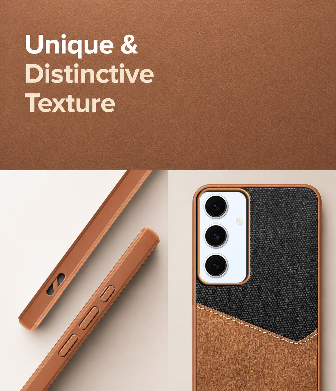For Samsung Galaxy S24 FE Back Cover Case (Dual PU Leather Stitch | Professional Minimalist | Soft and Flexible)