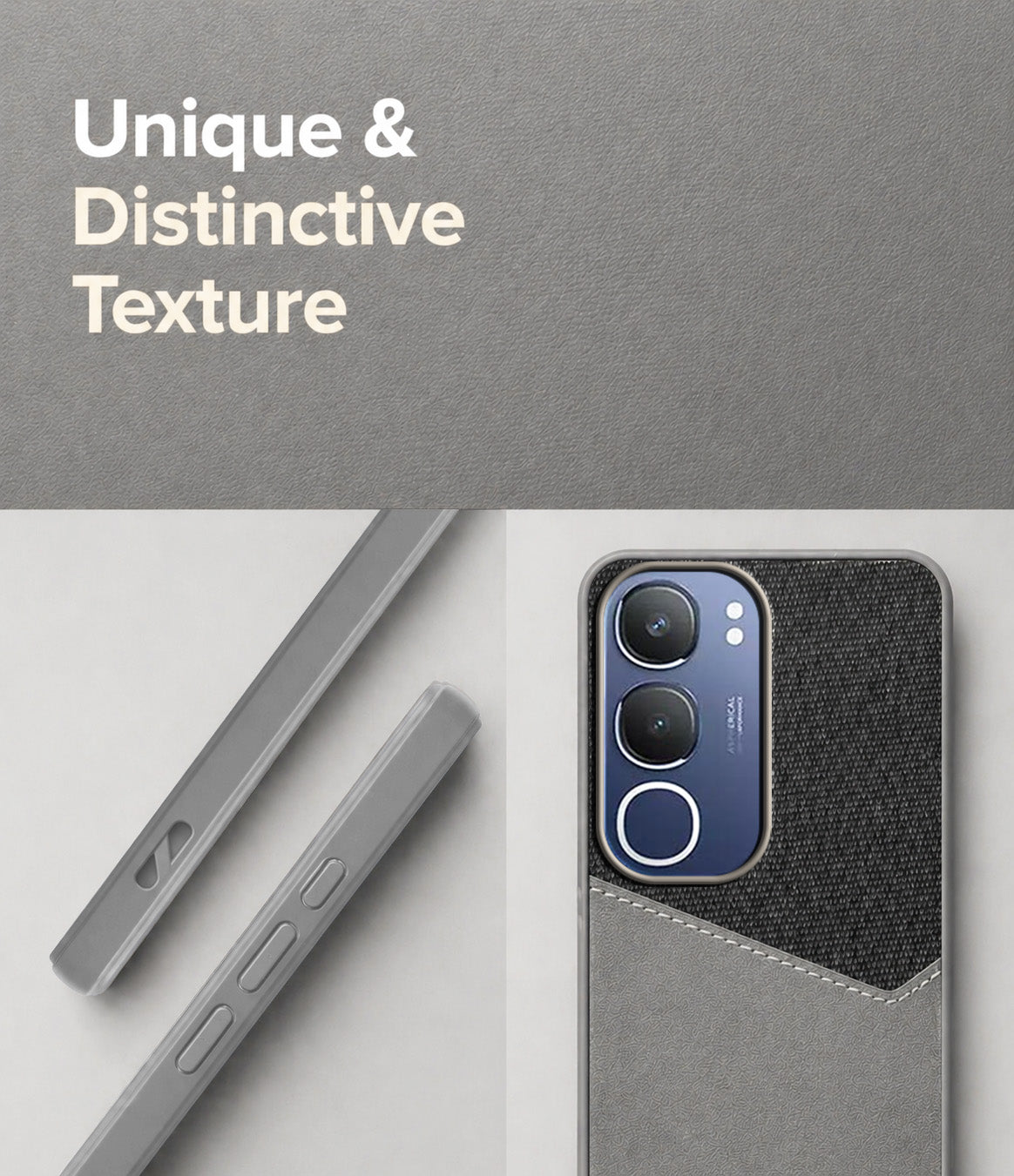 For Vivo Y29 Back Cover Case (Dual PU Leather Stitch | Professional Minimalist | Soft and Flexible)