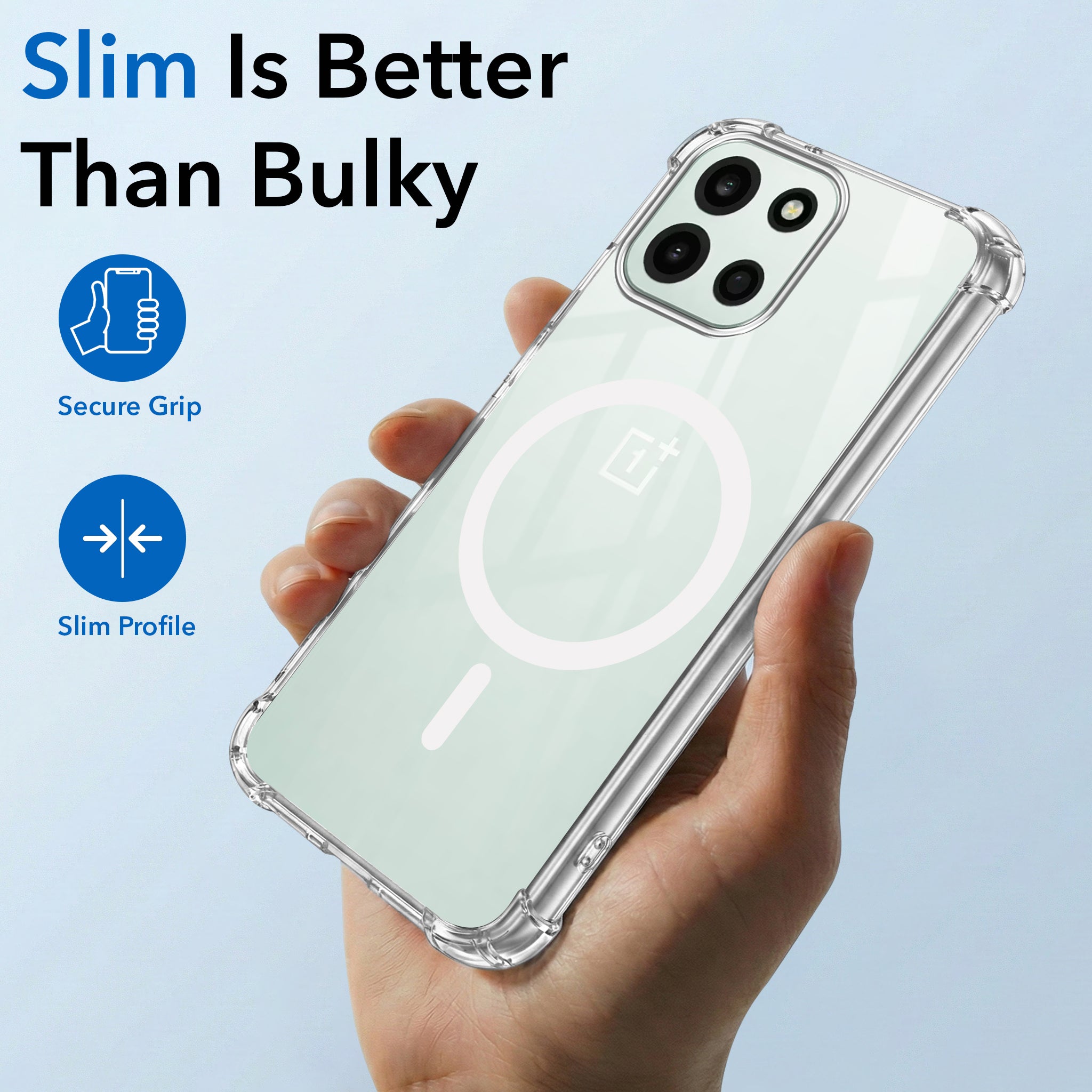 For Oneplus Nord 6 Back Cover Shockproof Crystal-Clear (Magsafe Wireless Support | Drop & Camera Protection | Hard Polycarbonate)