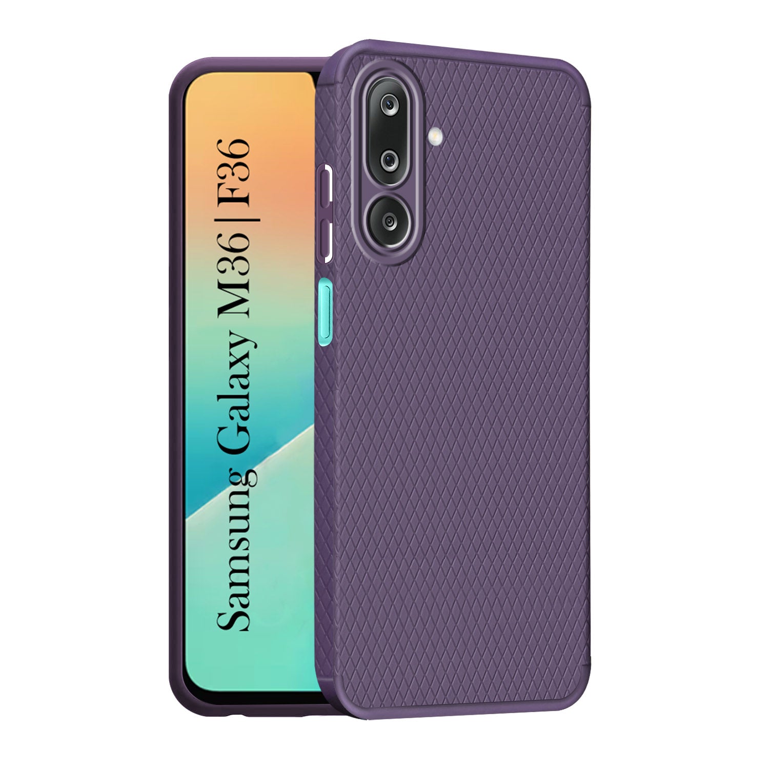 For Samsung Galaxy M36 | Samsung Galaxy F36 Back Cover Case Liquid Silicone (Camera Protection | Side Grip Texture | Soft and Flexible)