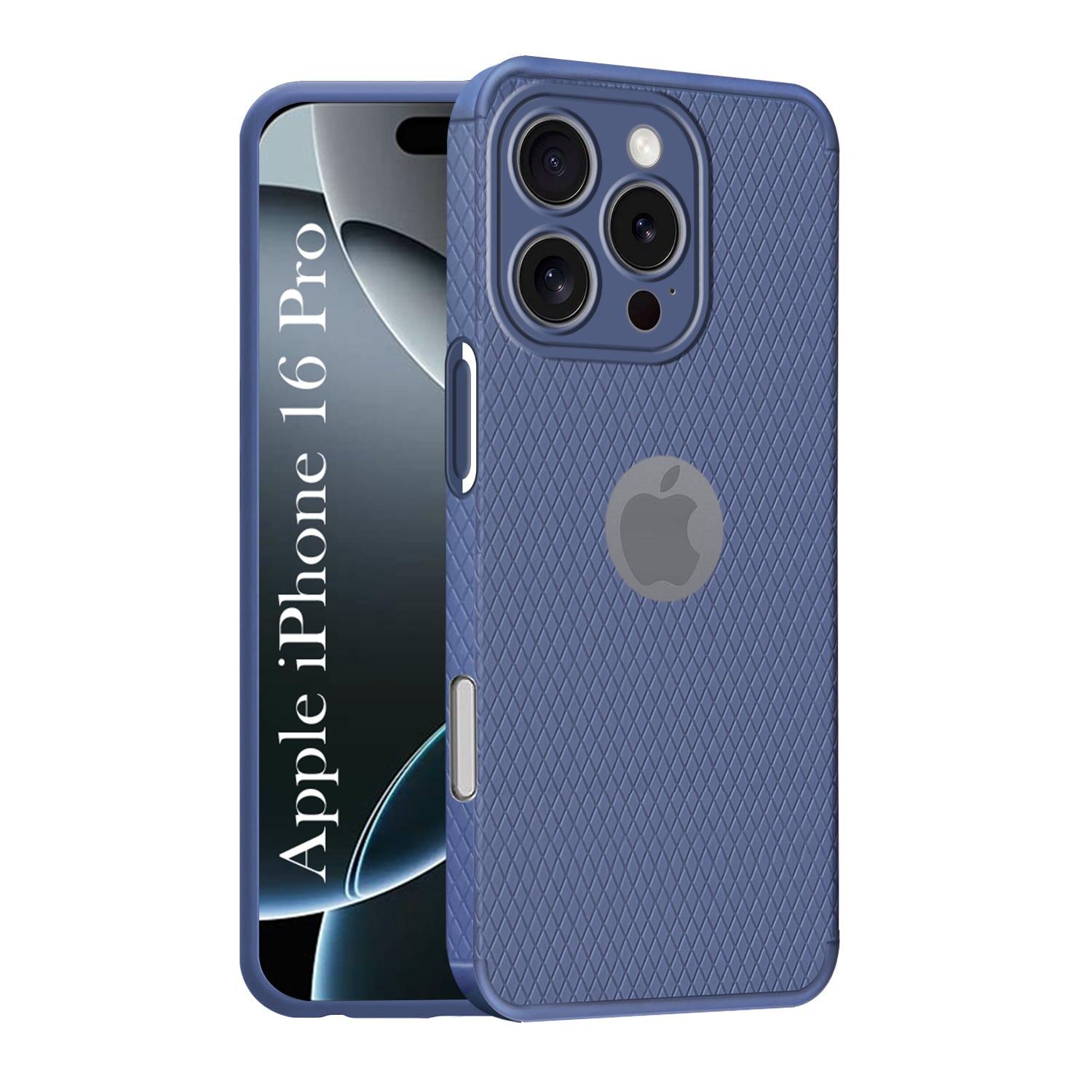 For Apple iPhone 16 Pro Back Cover Case (Liquid Silicone | Side Grip | Camera Protection)
