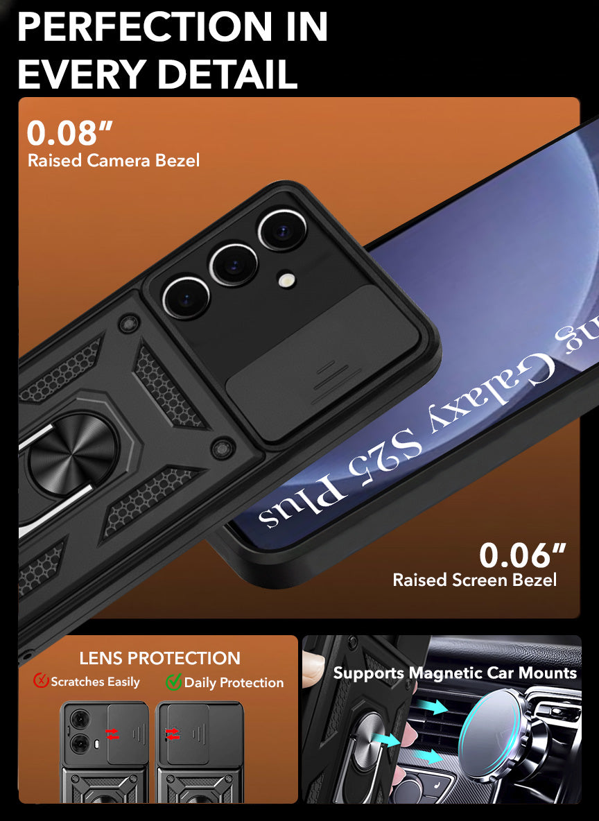For Samsung Galaxy S25 Plus Back Cover Case (Hybrid Dual Armor Polycarbonate)