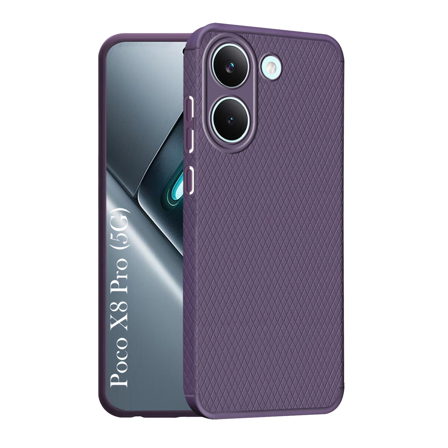 For Poco X8 Pro Back Cover Case Liquid Silicone (Camera Protection | Side Grip Texture | Soft and Flexible)