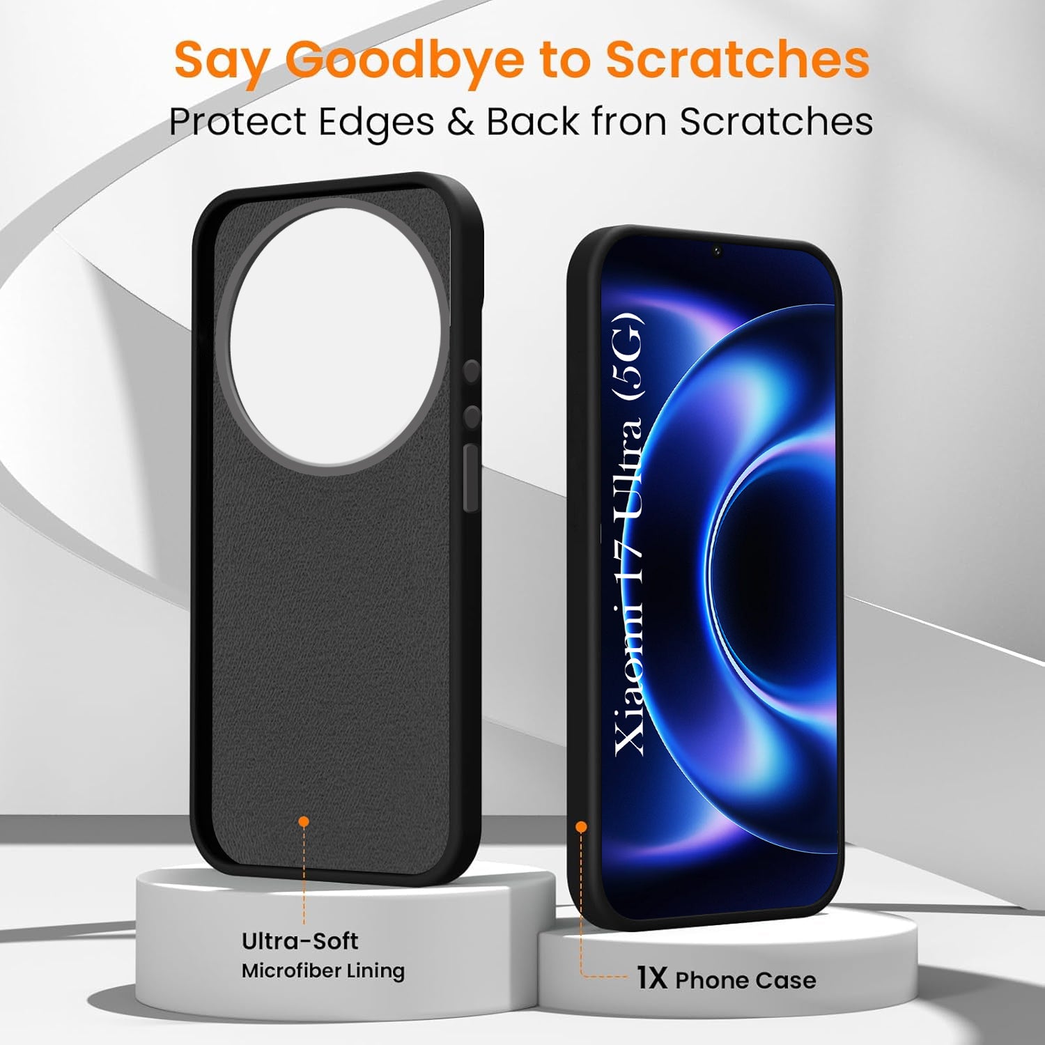 For Xiaomi 17 Ultra 5G Back Cover Case Rubberised (Textured Grip Design | Micro-Fiber Cloth Inside | Slim and Light Weight | Soft Touch and Feel)