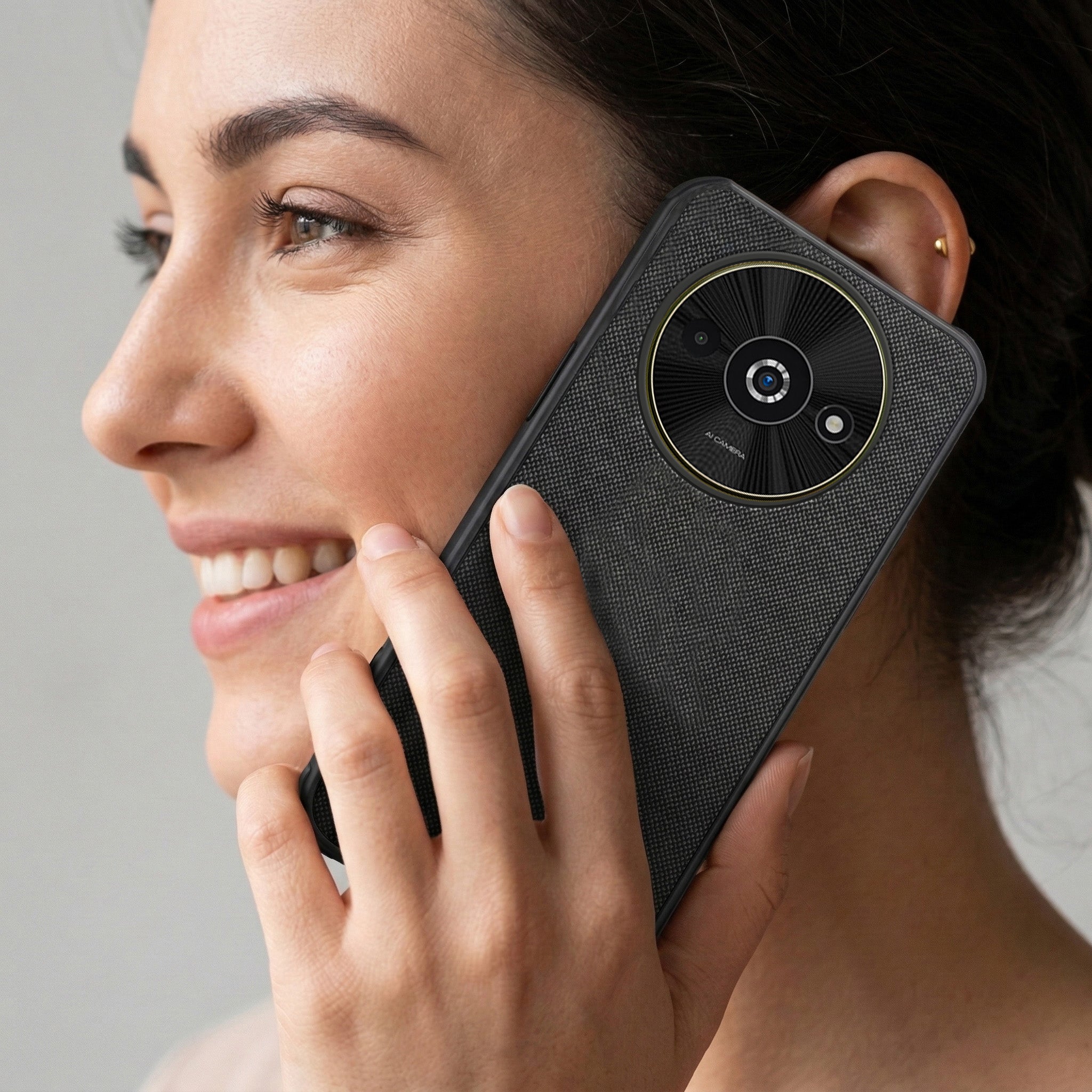 For Xiaomi Poco C61 Combo (Textured Grip Design | Micro-Fiber Cloth Inside | Oleophobic Coating Screen Glass)