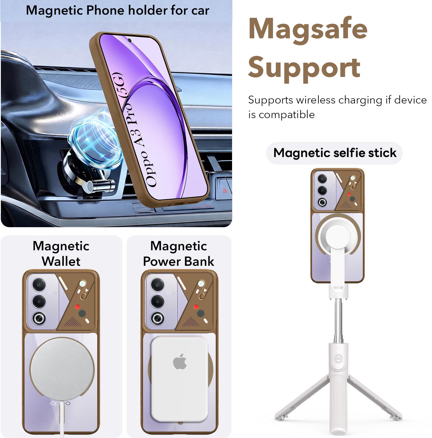 For Oppo A3 Pro 5G Back Cover Case Lifetime Anti-Yellow Clear (Camera Protection | Side Grip | Wireless MagSafe Compatible)