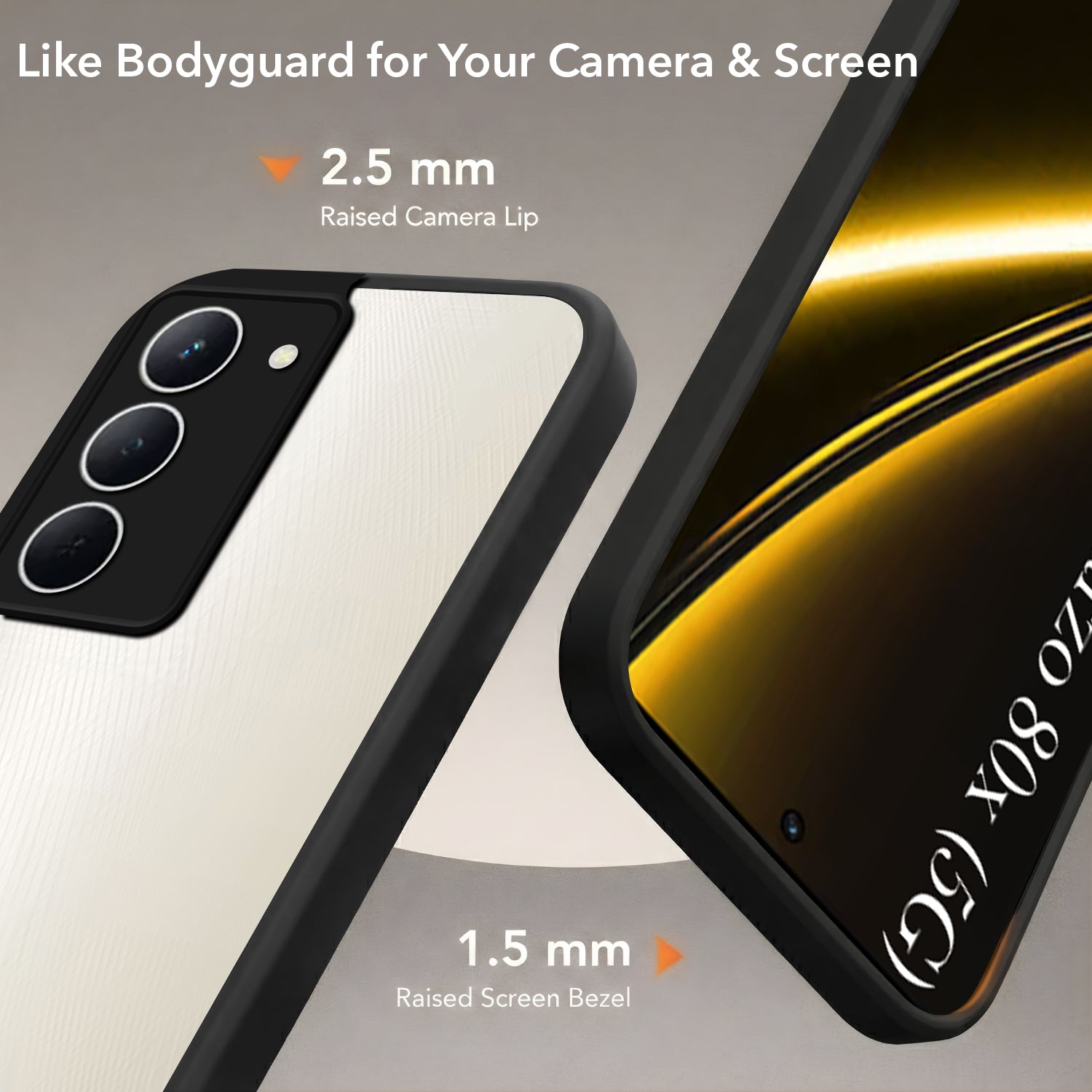 For Realme Narzo 80x Back Cover Case (Built-in Stand | Lifetime Anti Yellow | Kickstand Shockproof | Camera Protection | MagSafe Compatible)