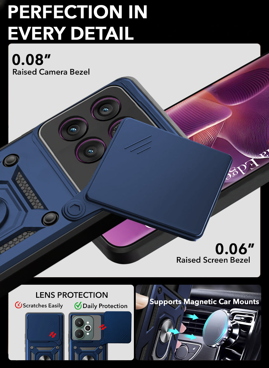 For Motorola Moto Edge 60 Pro Back Cover Case (Hybrid Dual Armor Polycarbonate)