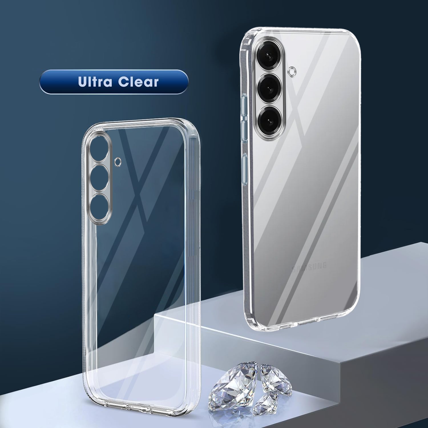 For Samsung Galaxy S25 Plus Back Cover Case Silicone (Clear Shockproof Case with Camera Protection | Soft and Flexible | Transparent)